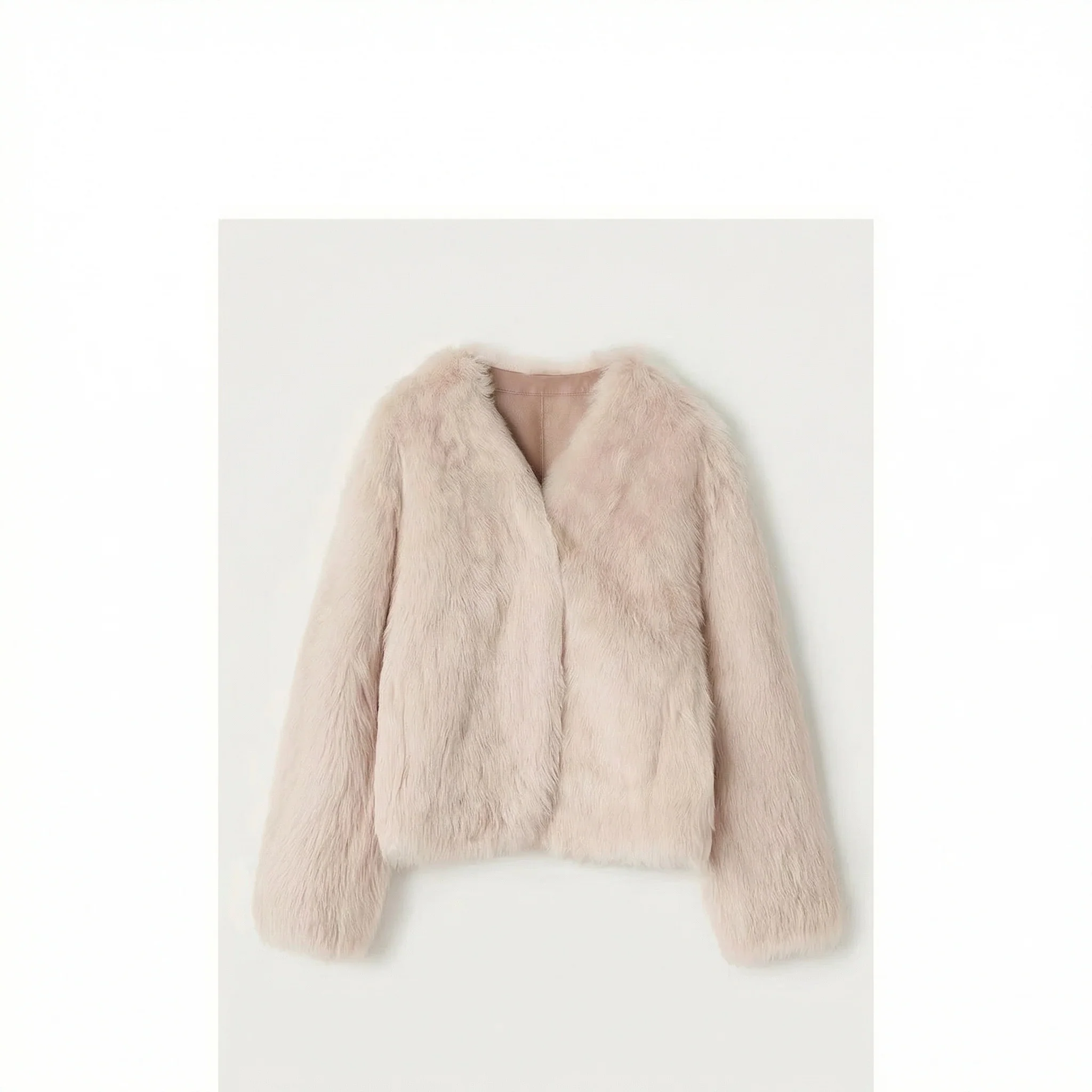 Cropped Toscana Shearling Jacket - Image 7