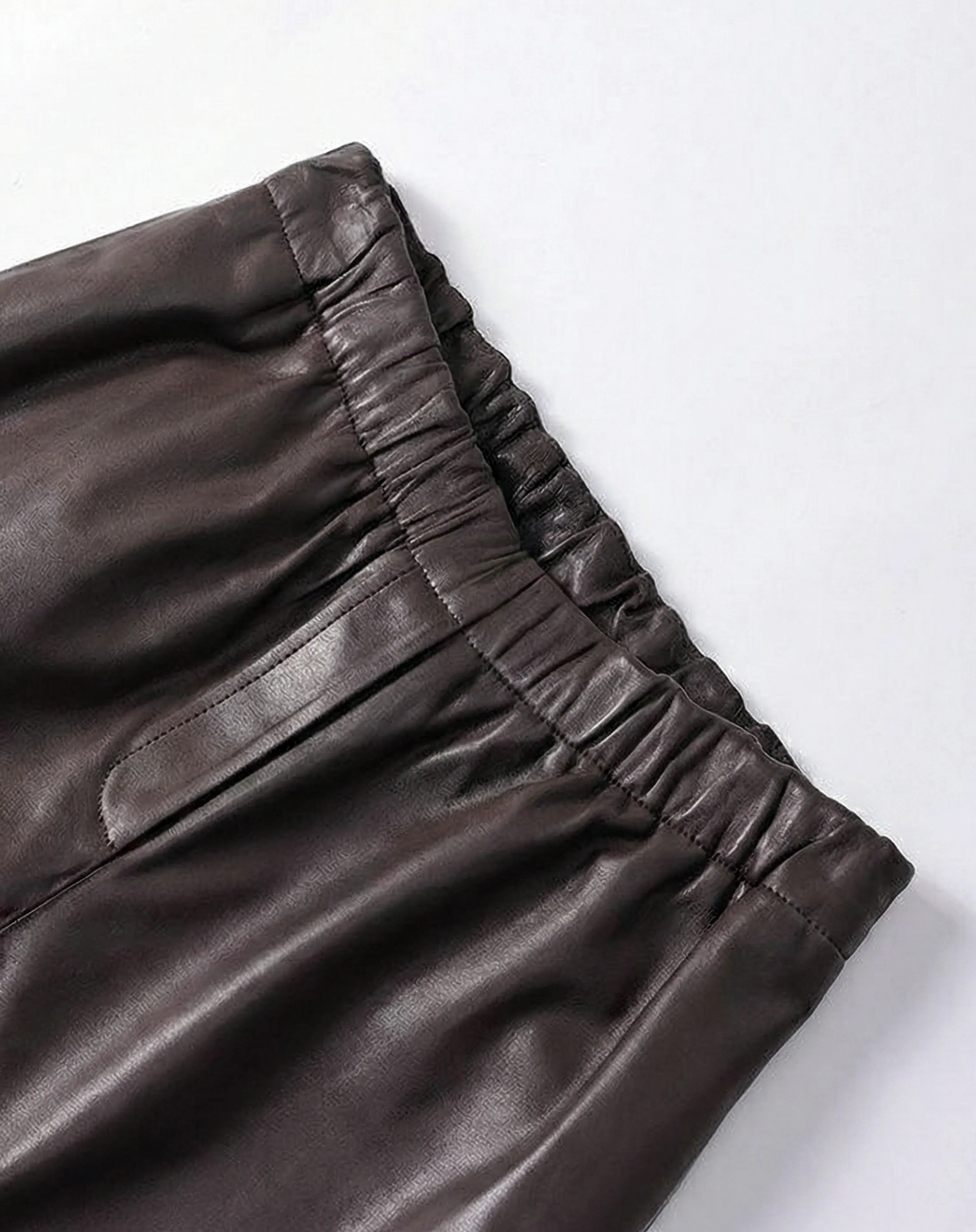 Cropped Wide-Leg Lambskin Pants - Image 5