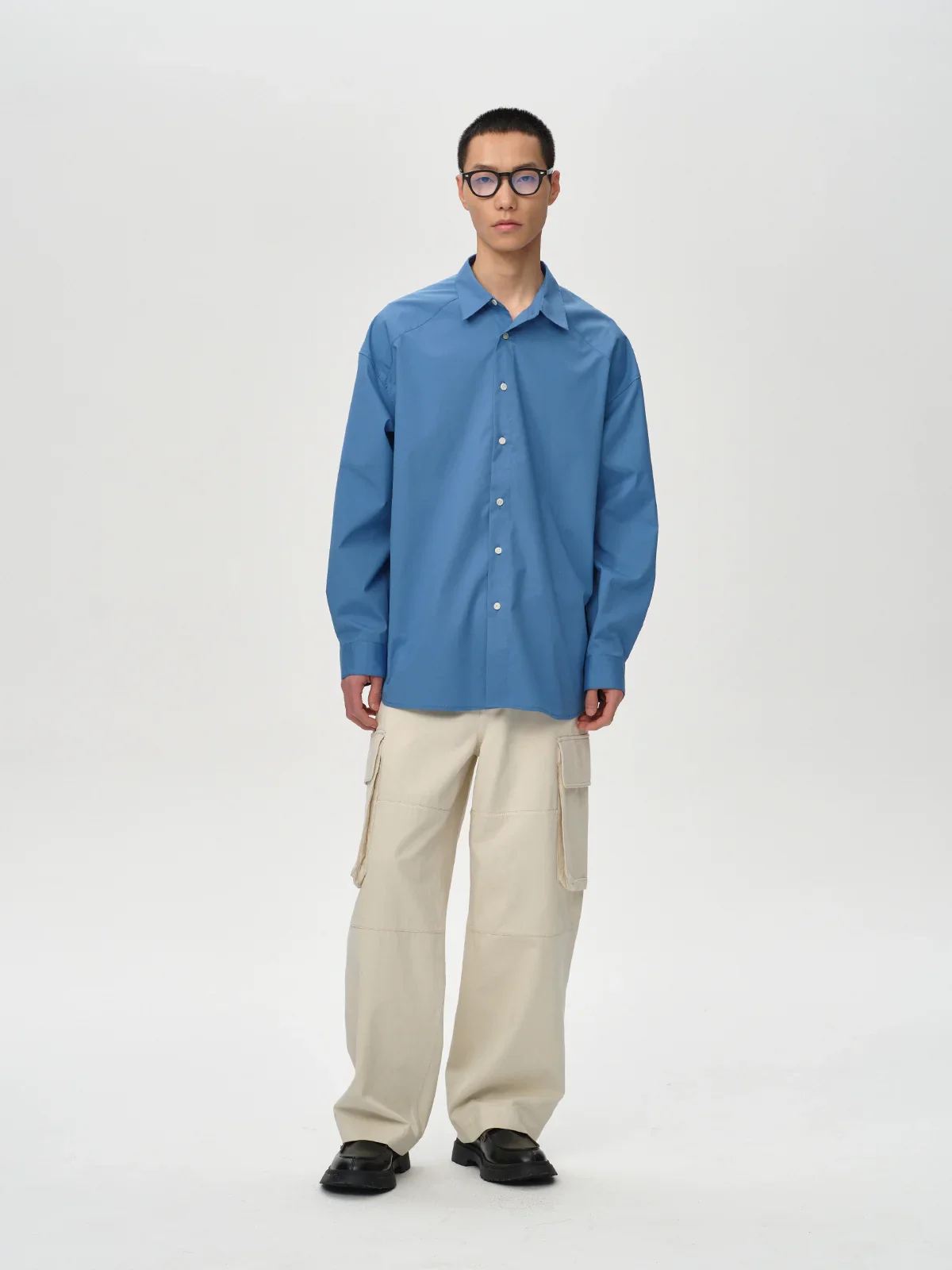Cross Yoke Cotton Blend Shirt - Image 5