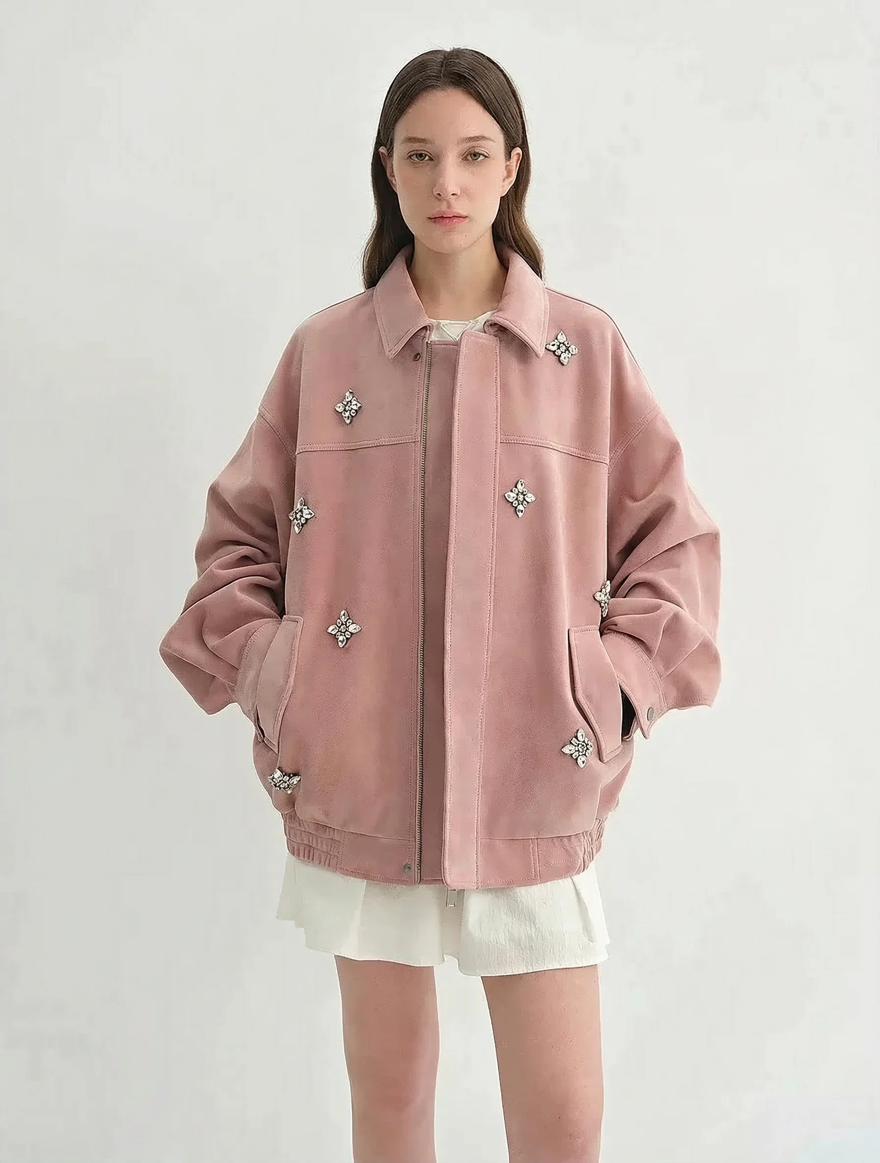 Crystal Top Grain Leather Jacket - Image 4