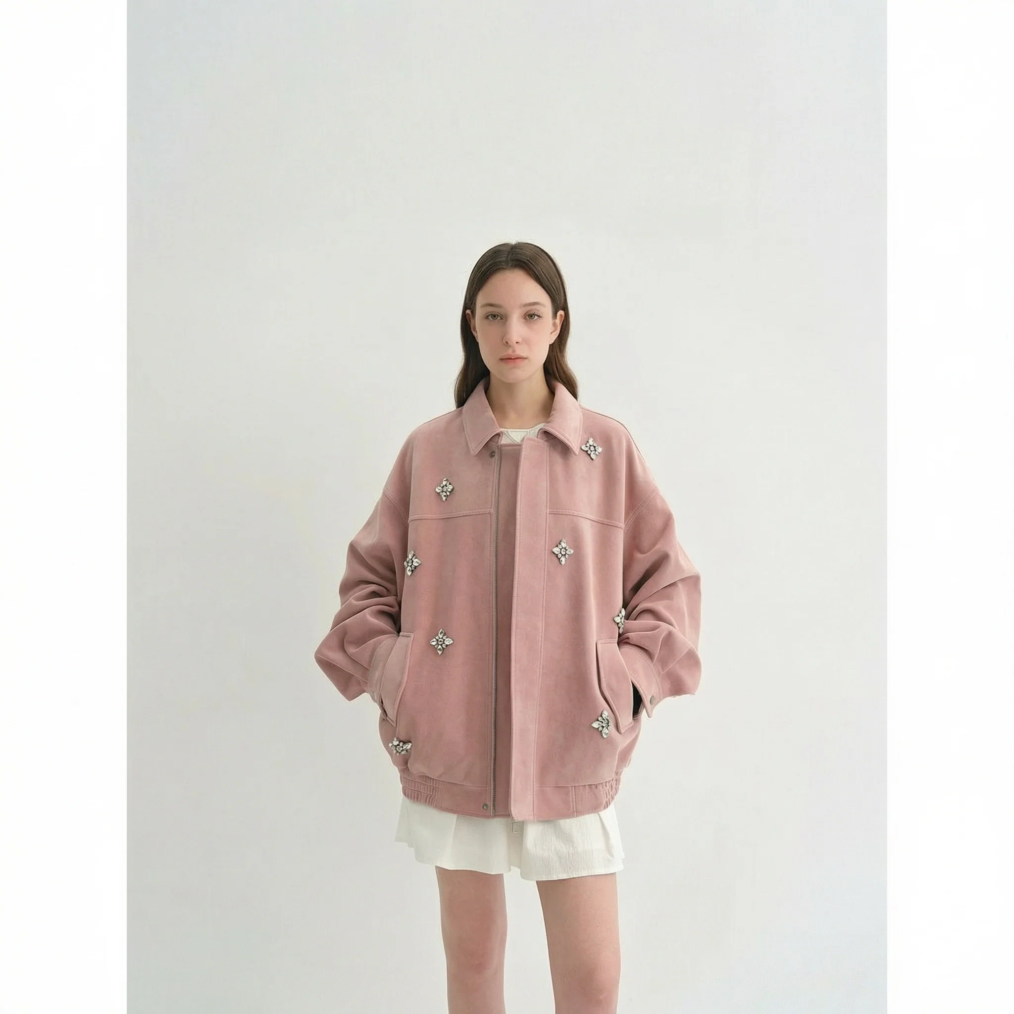 Crystal Top Grain Leather Jacket - Image 6