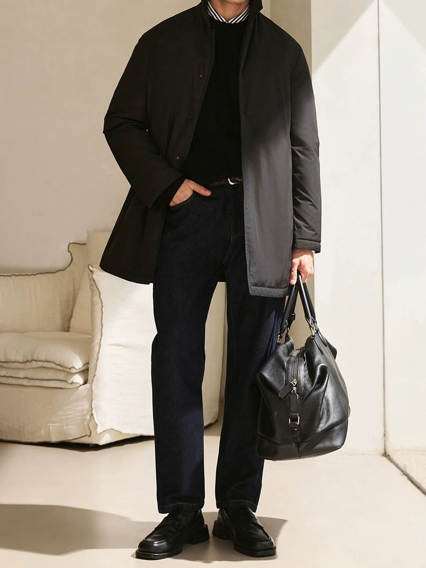 Cuban Collar Down Coat - Image 3