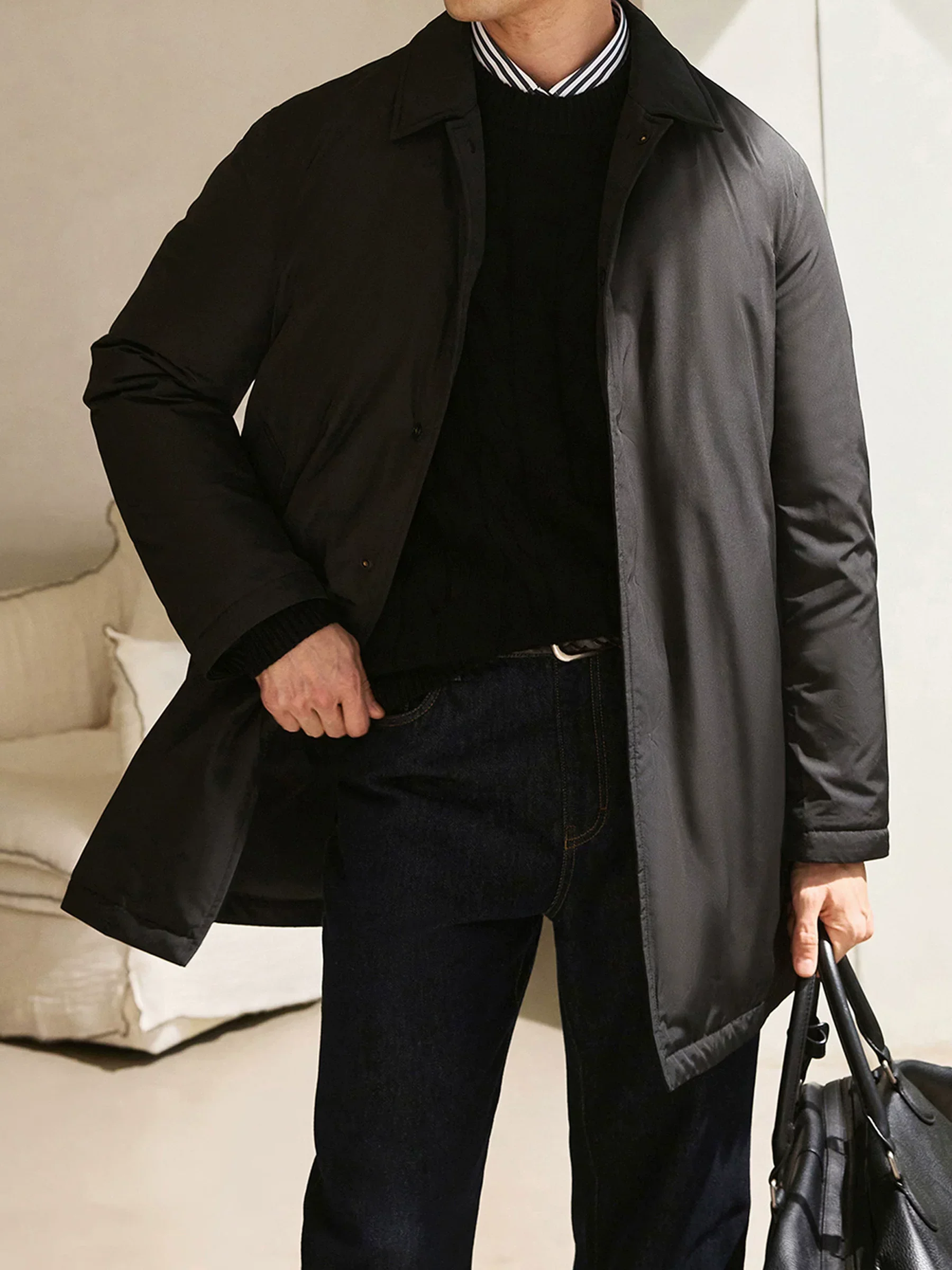 Cuban Collar Down Coat - Image 4