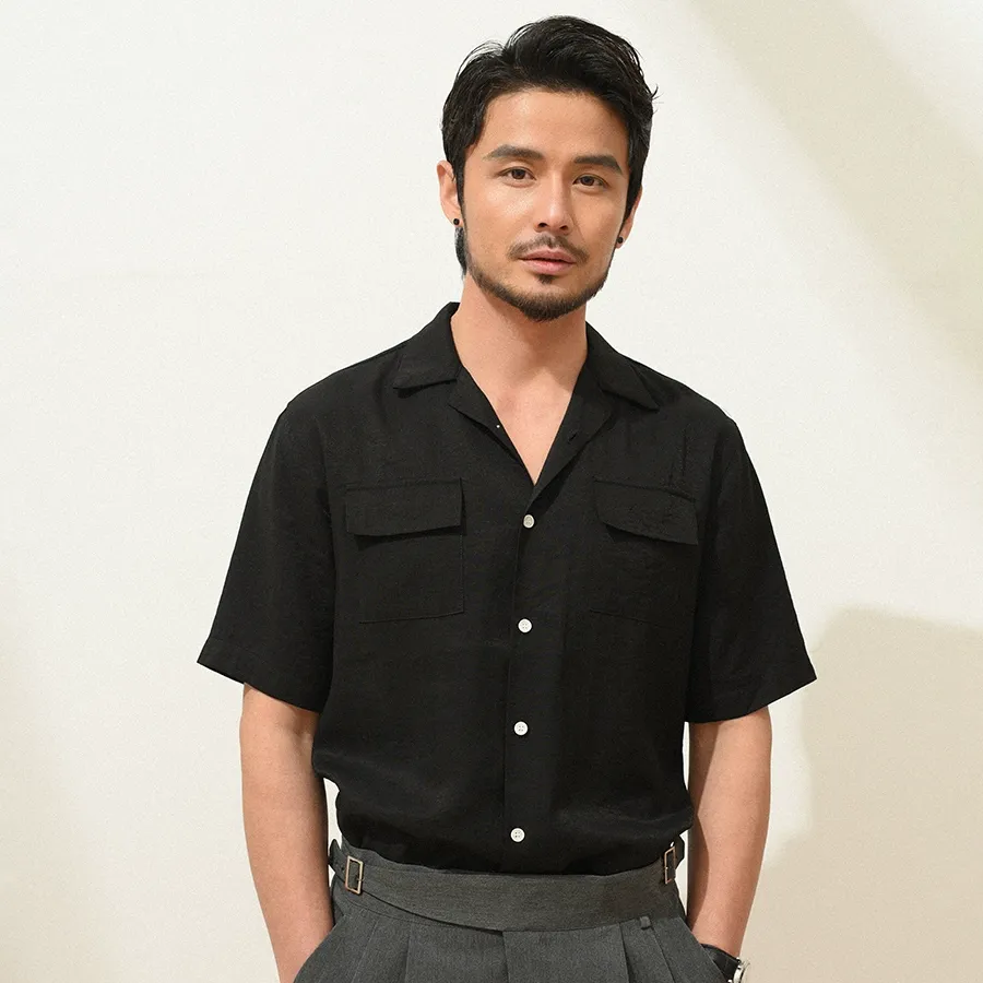Cuban Collar Short-Sleeve Shirt - Image 2