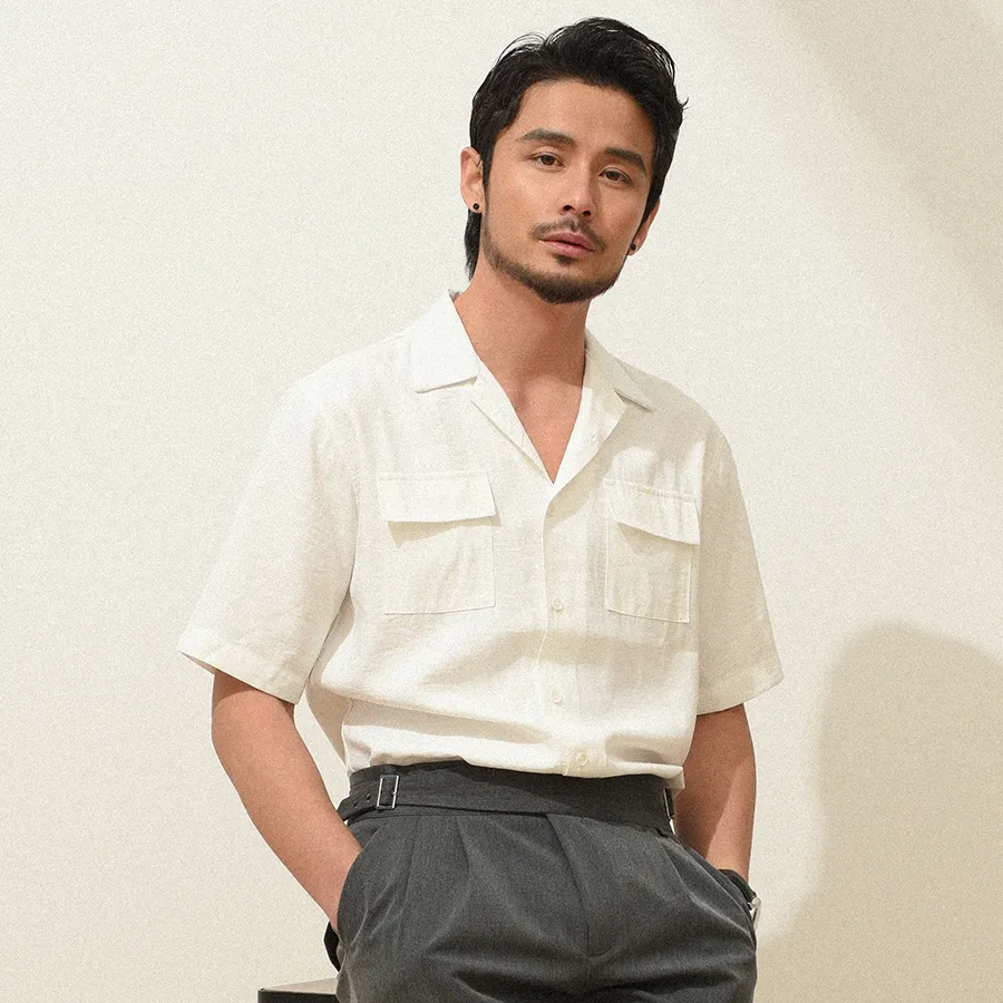 Cuban Collar Short-Sleeve Shirt - Image 3