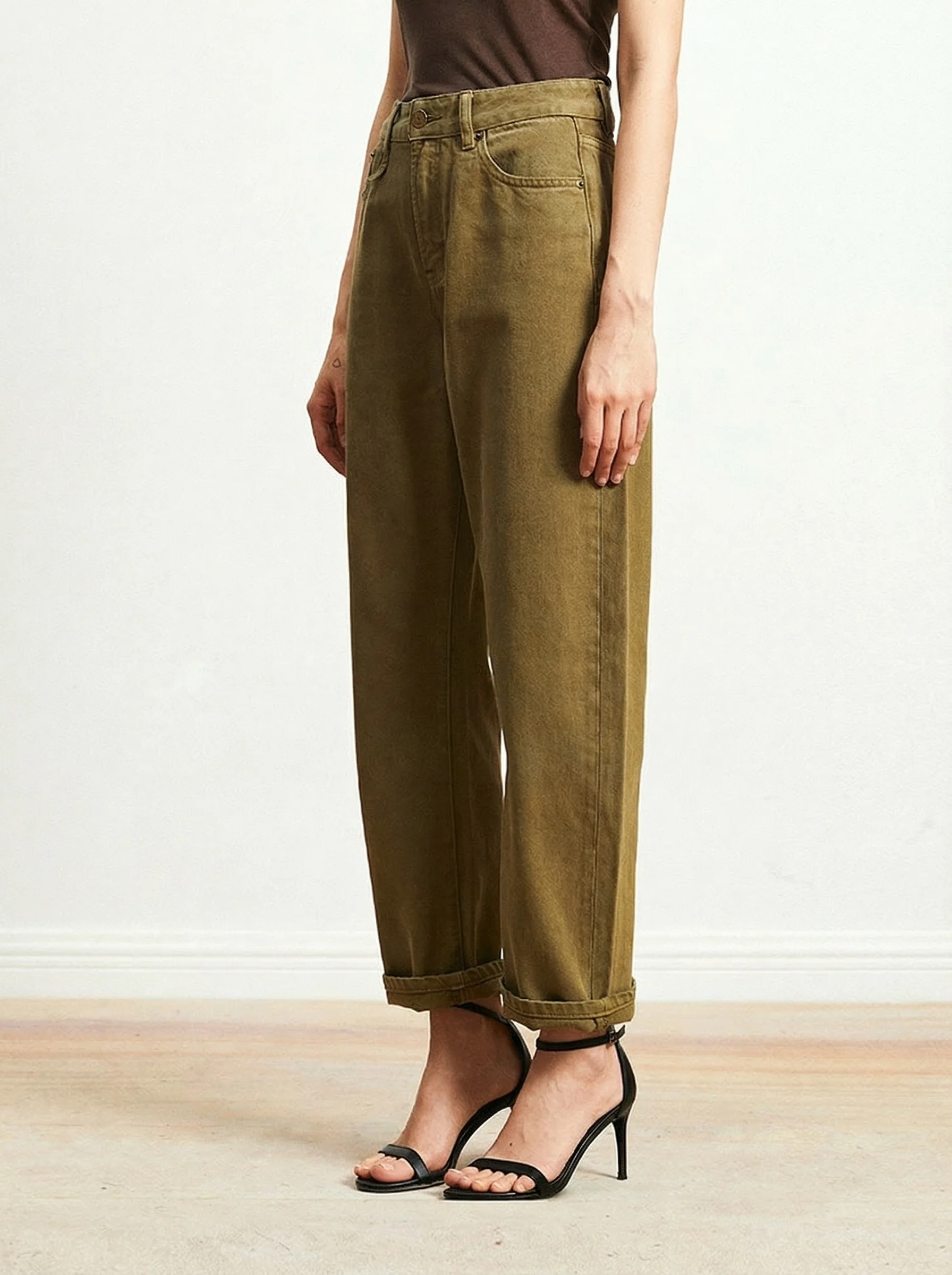 Cuffed Straight Jeans - Image 5
