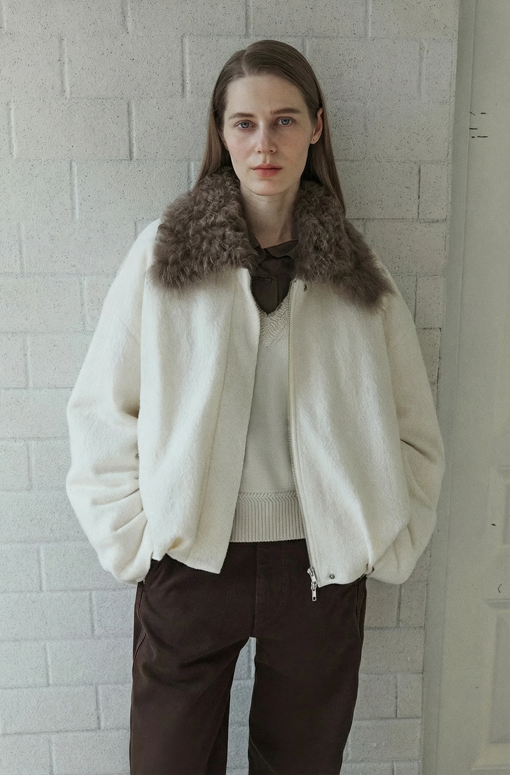 Curly Collar Jacket