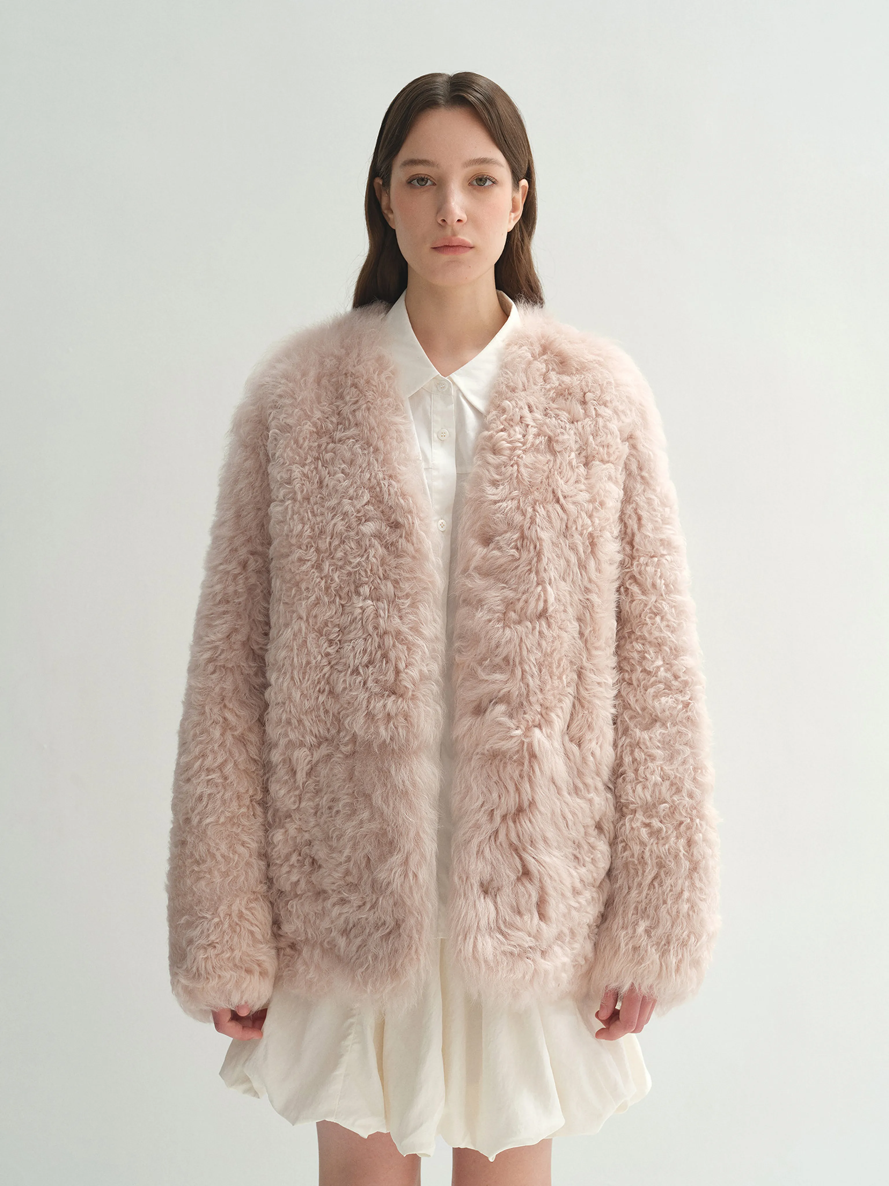 Curly Shearling Jacket - Image 2