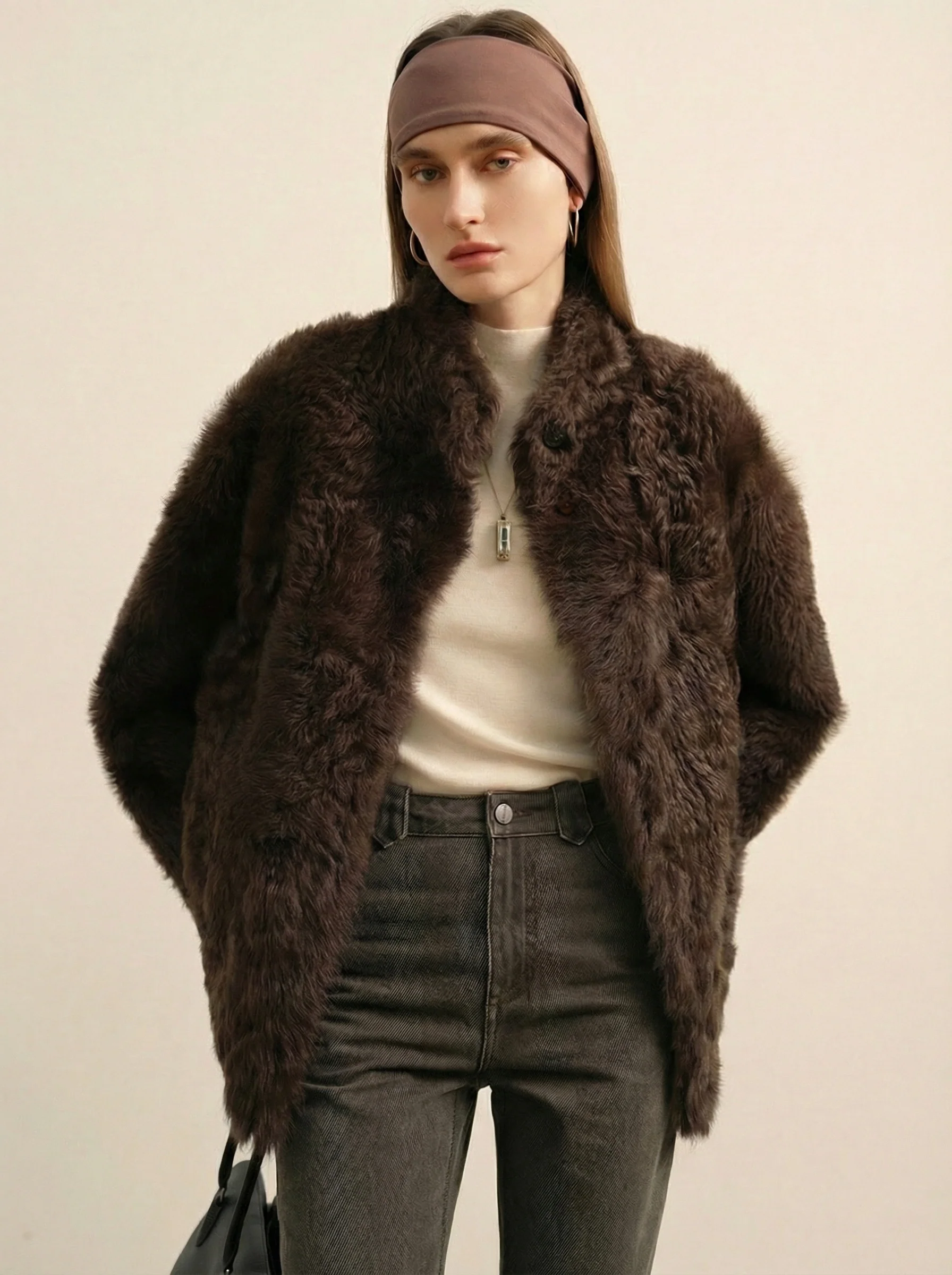 Curly Toscana Shearling Jacket - Image 6