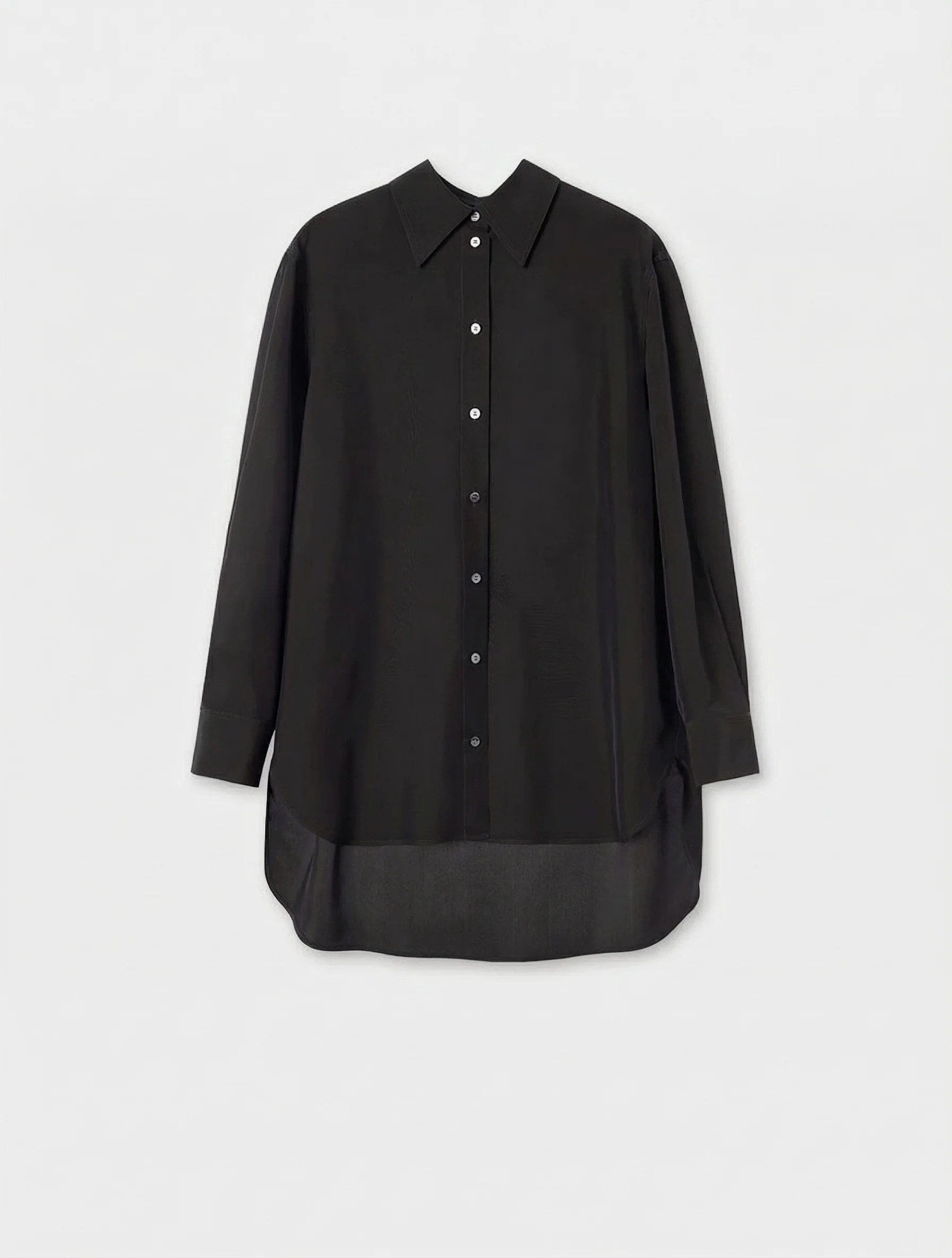 Curved-Hem Viscose Shirt - Image 5