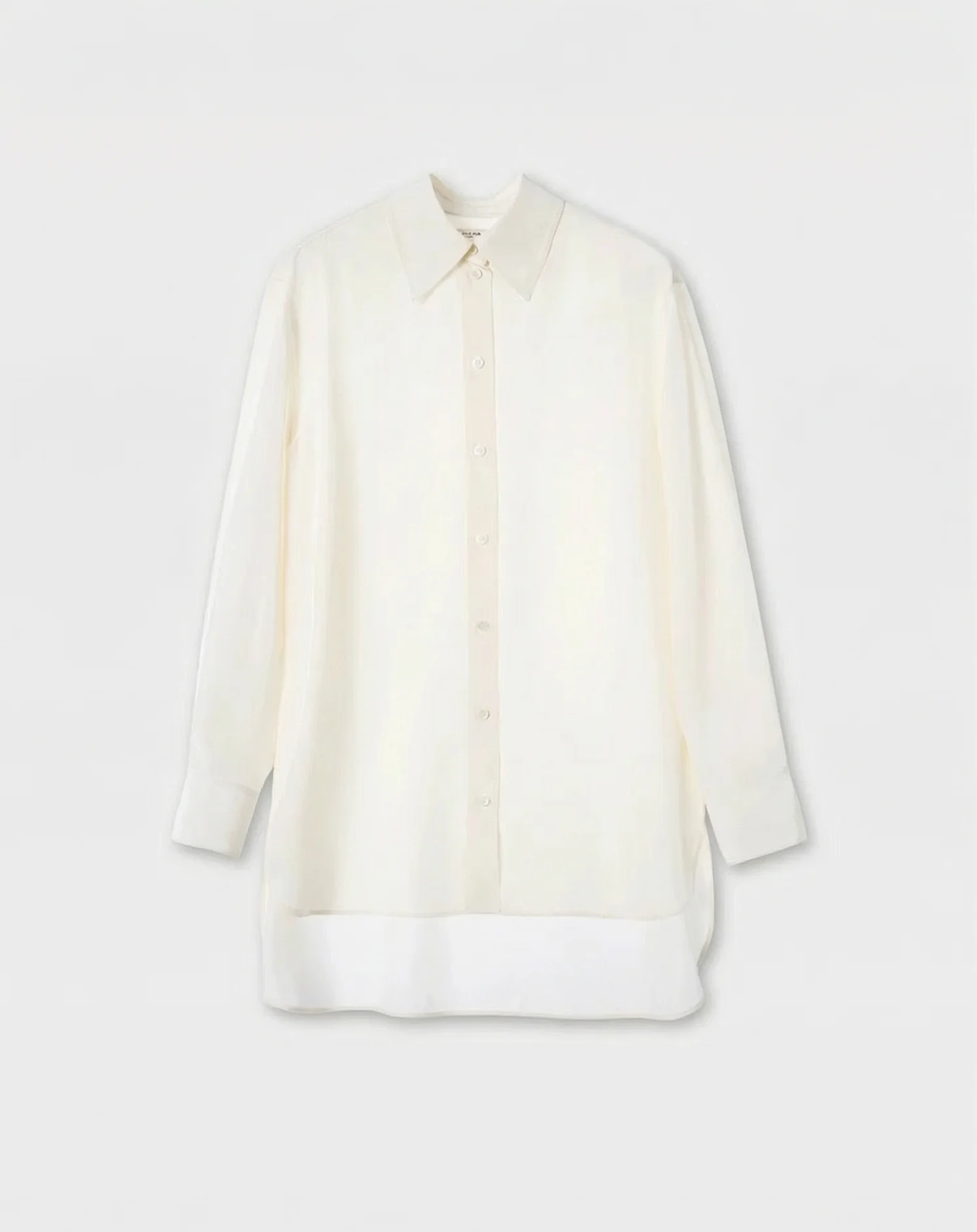 Curved-Hem Viscose Shirt - Image 6
