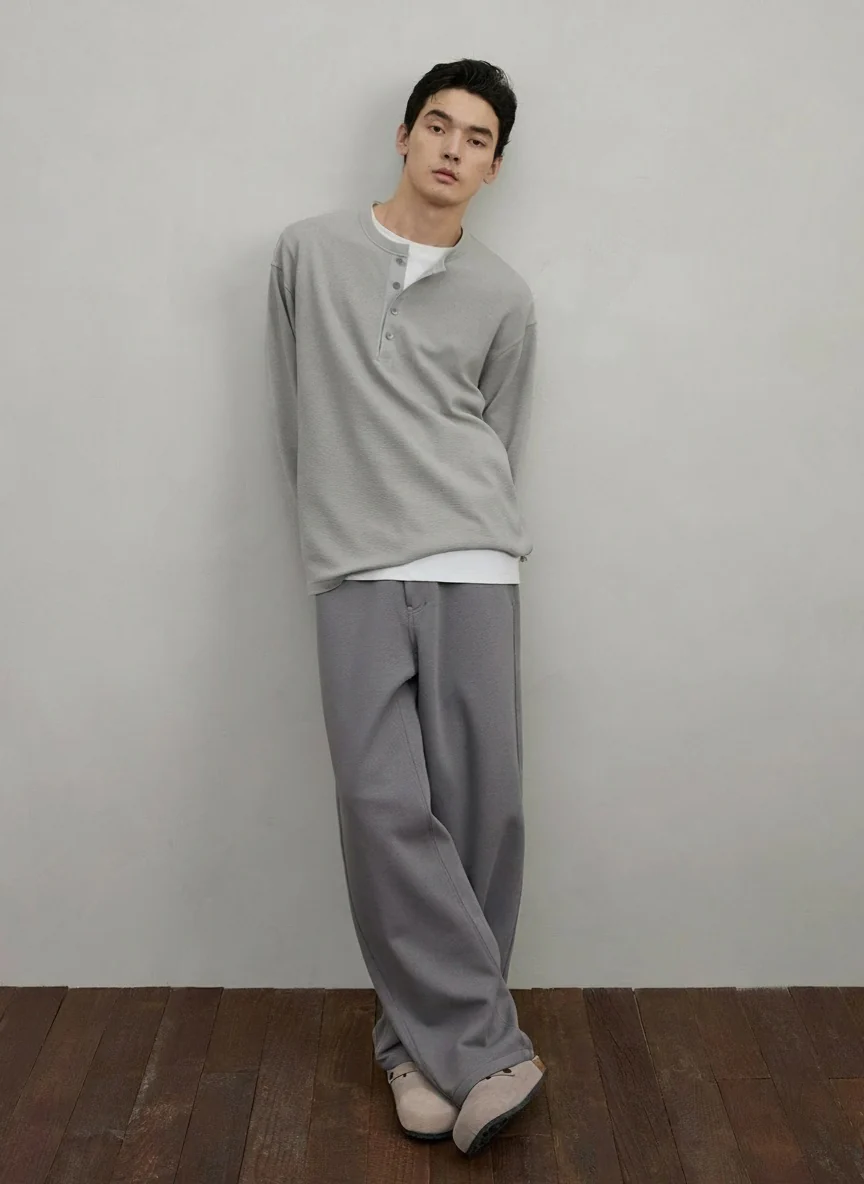 Curved Micro-Twill Pants - Image 2