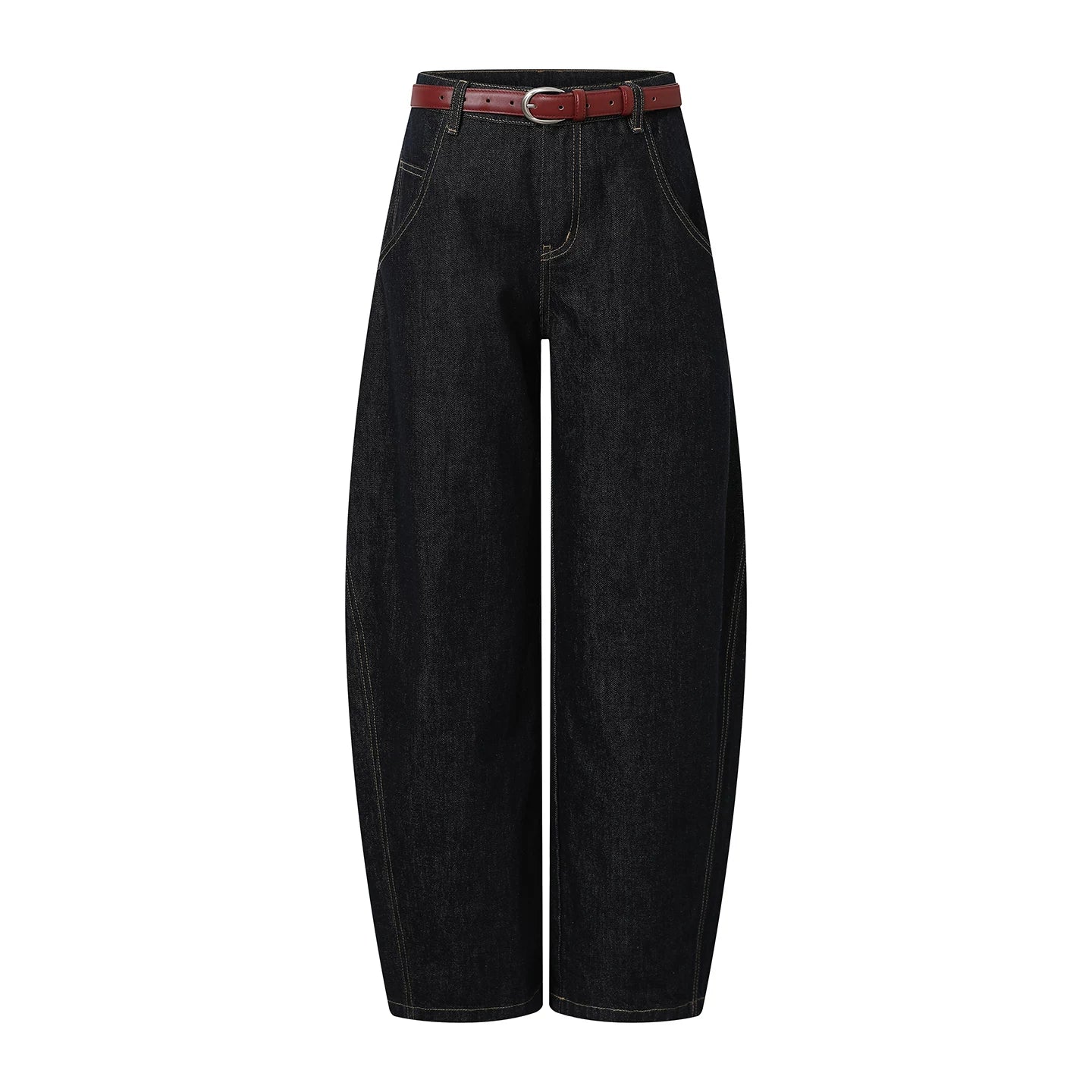Curved Seam Wide Jeans - Image 3