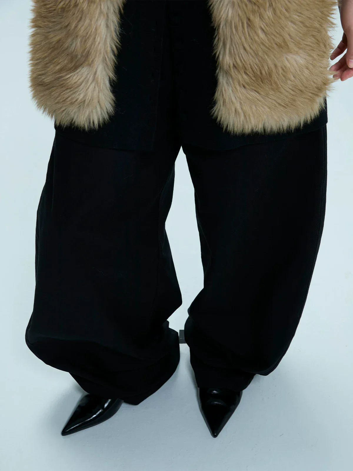 Curved Wide-Leg Trousers - Image 4