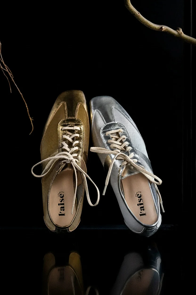 Cyber Tulle Oxford Flats - Image 3