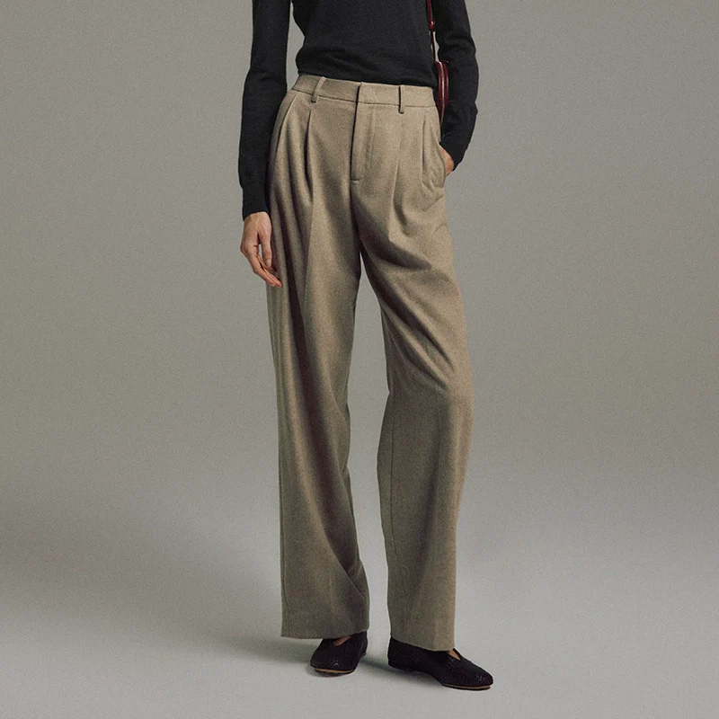 Dale Wool Pleated Trousers