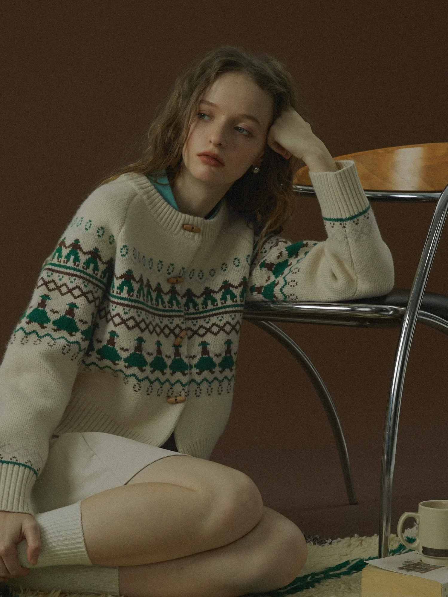 Dancing Figure Fair Isle Cardigan - Image 2
