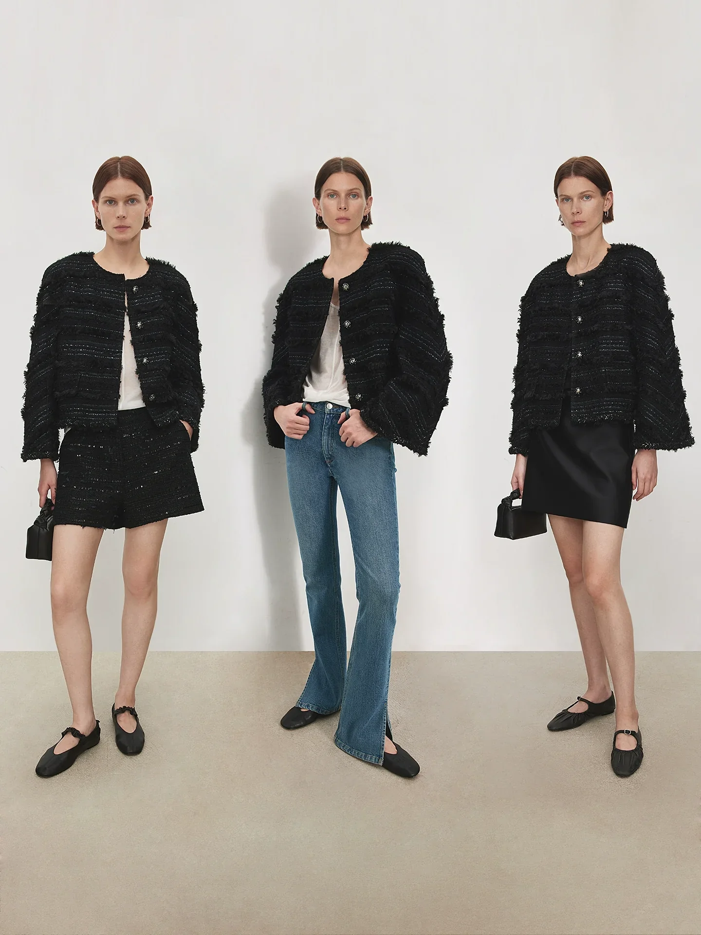 Dandelion Bouclé Bell-Sleeve Jacket - Image 3