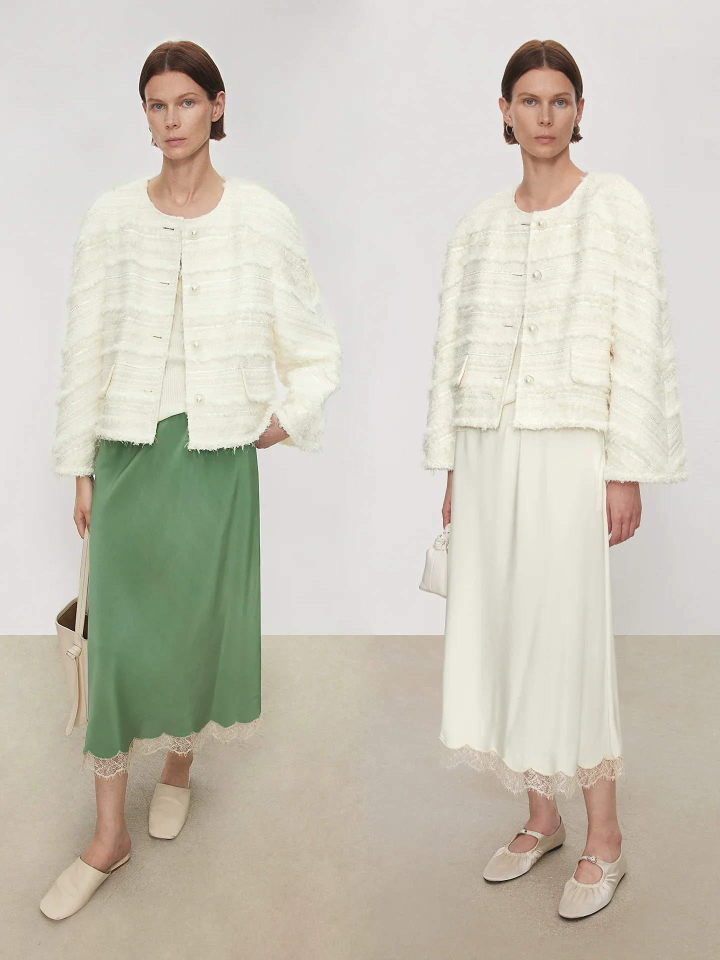 Dandelion Bouclé Bell-Sleeve Jacket - Image 4