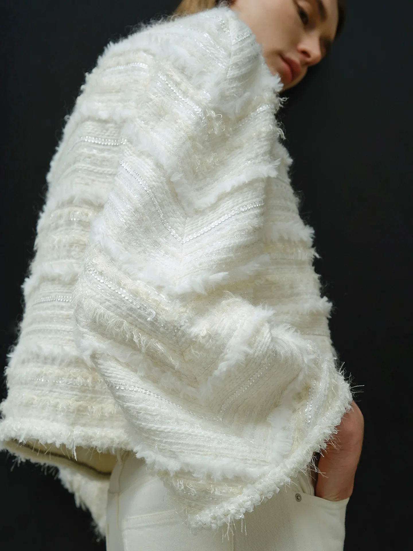 Dandelion Bouclé Bell-Sleeve Jacket - Image 5