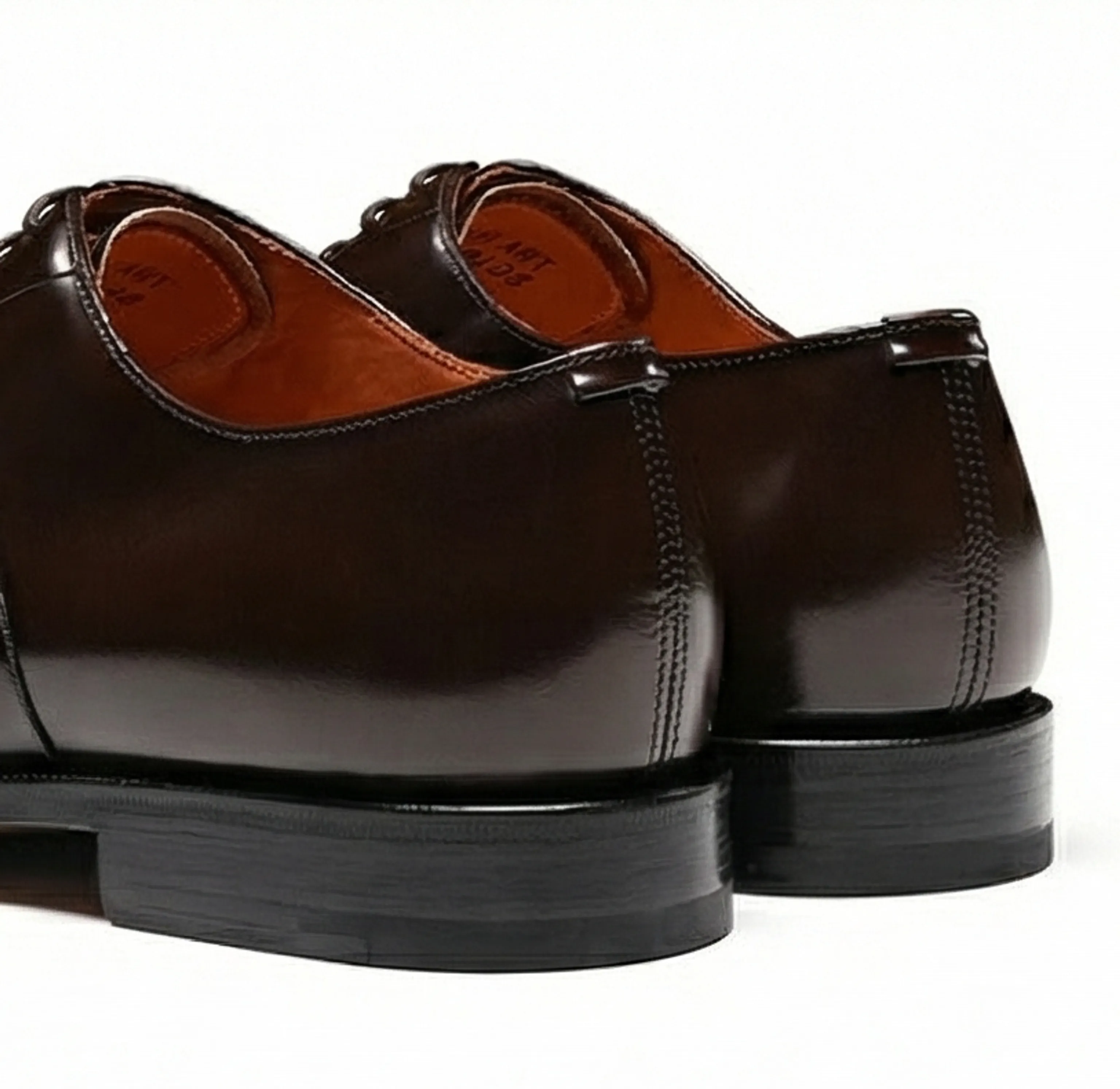 Dark Brown Italian Leather Cap-Toe Oxford - Image 5