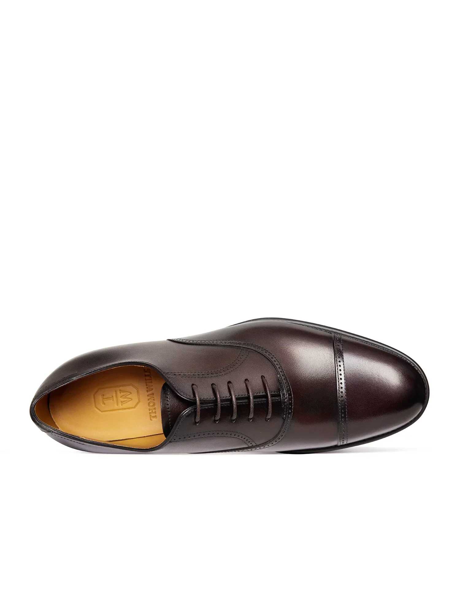Dark Brown Top-Grain Leather Cap-Toe Oxford - Image 3