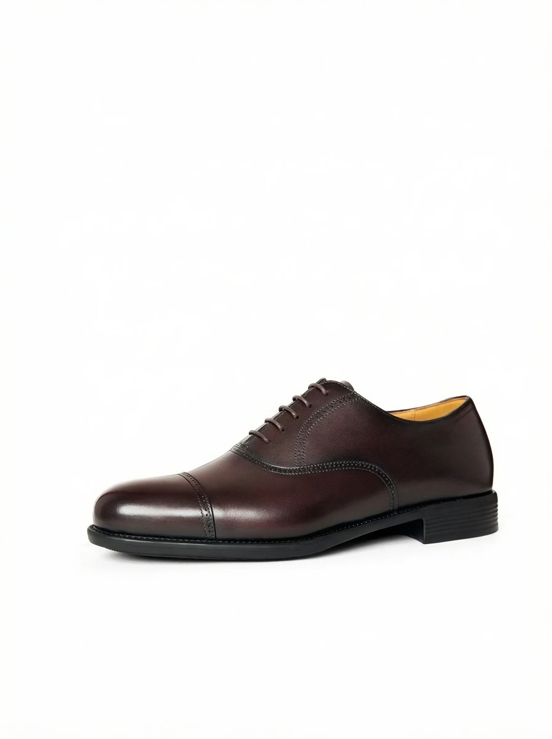 Dark Brown Top-Grain Leather Cap-Toe Oxford - Image 5
