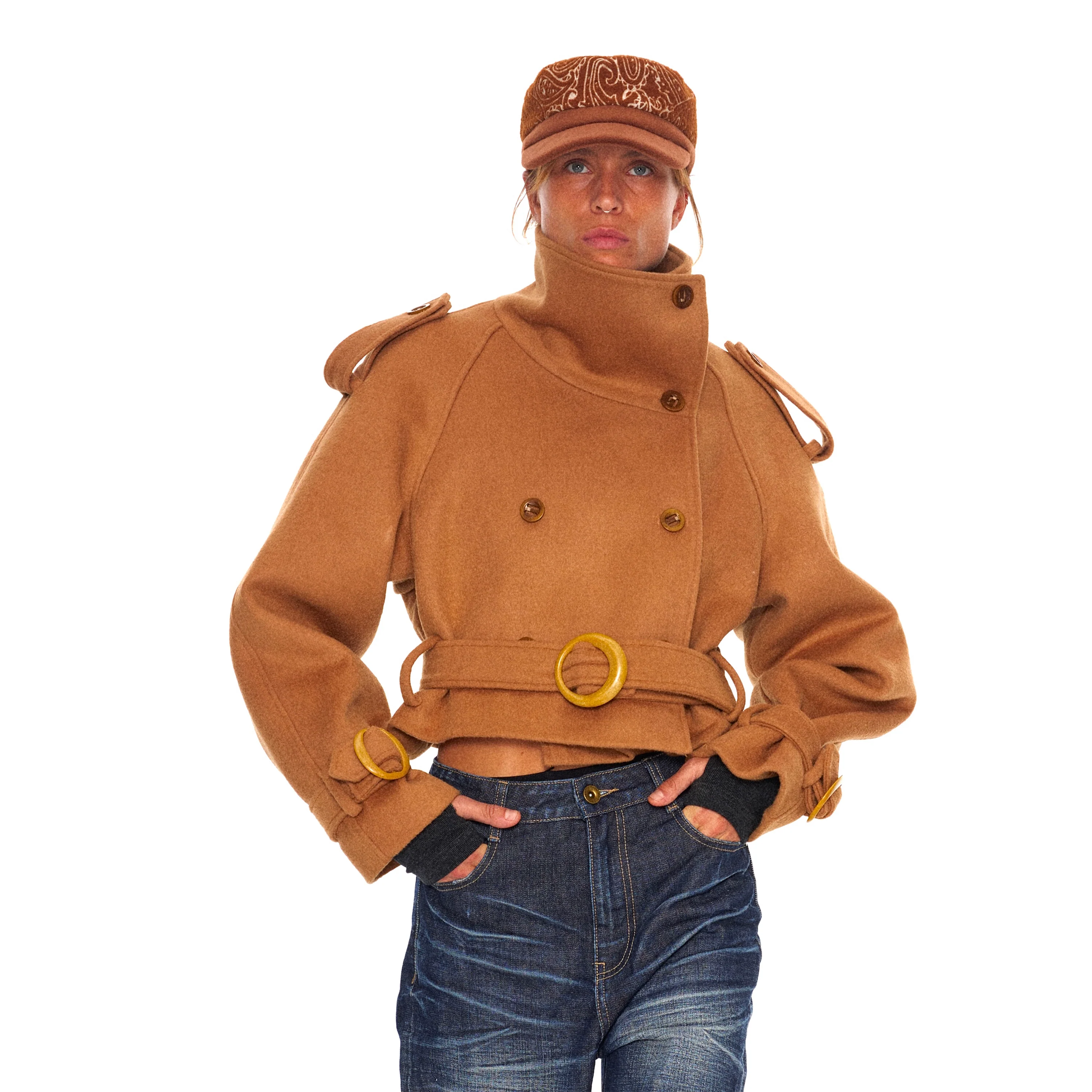 Dark Brown Wool Coat - Image 6