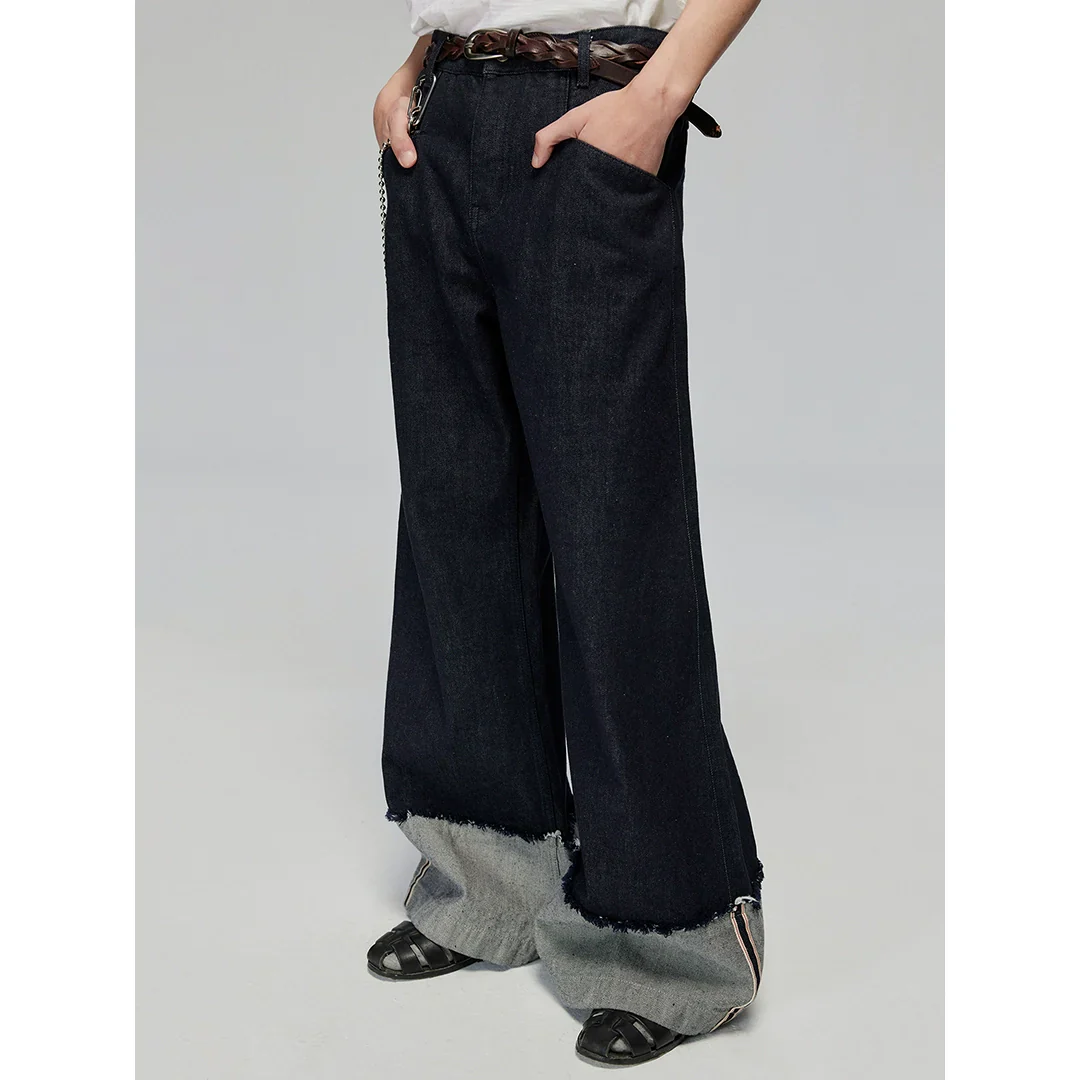 Dark Denim Wide-Leg Jeans - Image 3