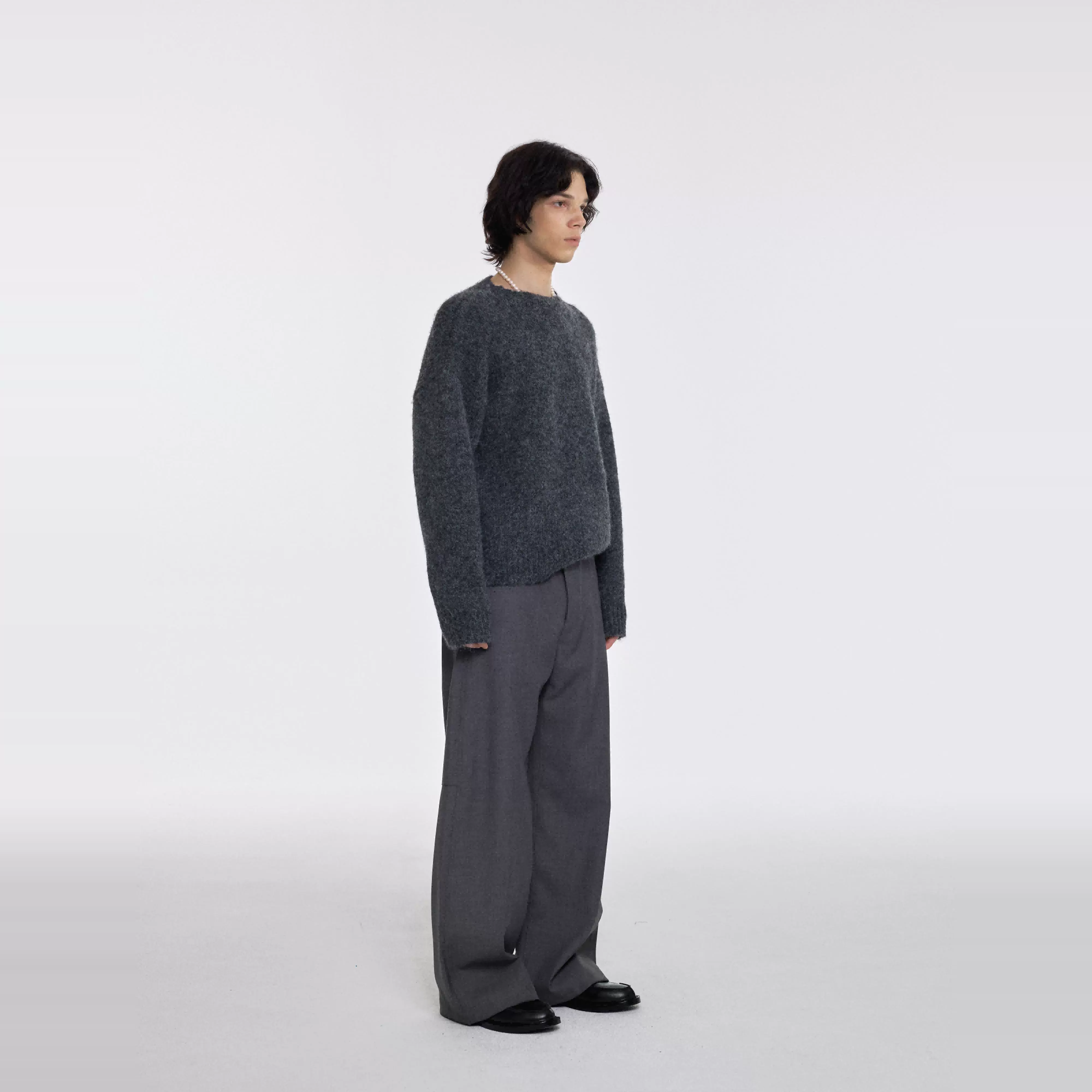 Dark Grey Wool Sweater - Image 3