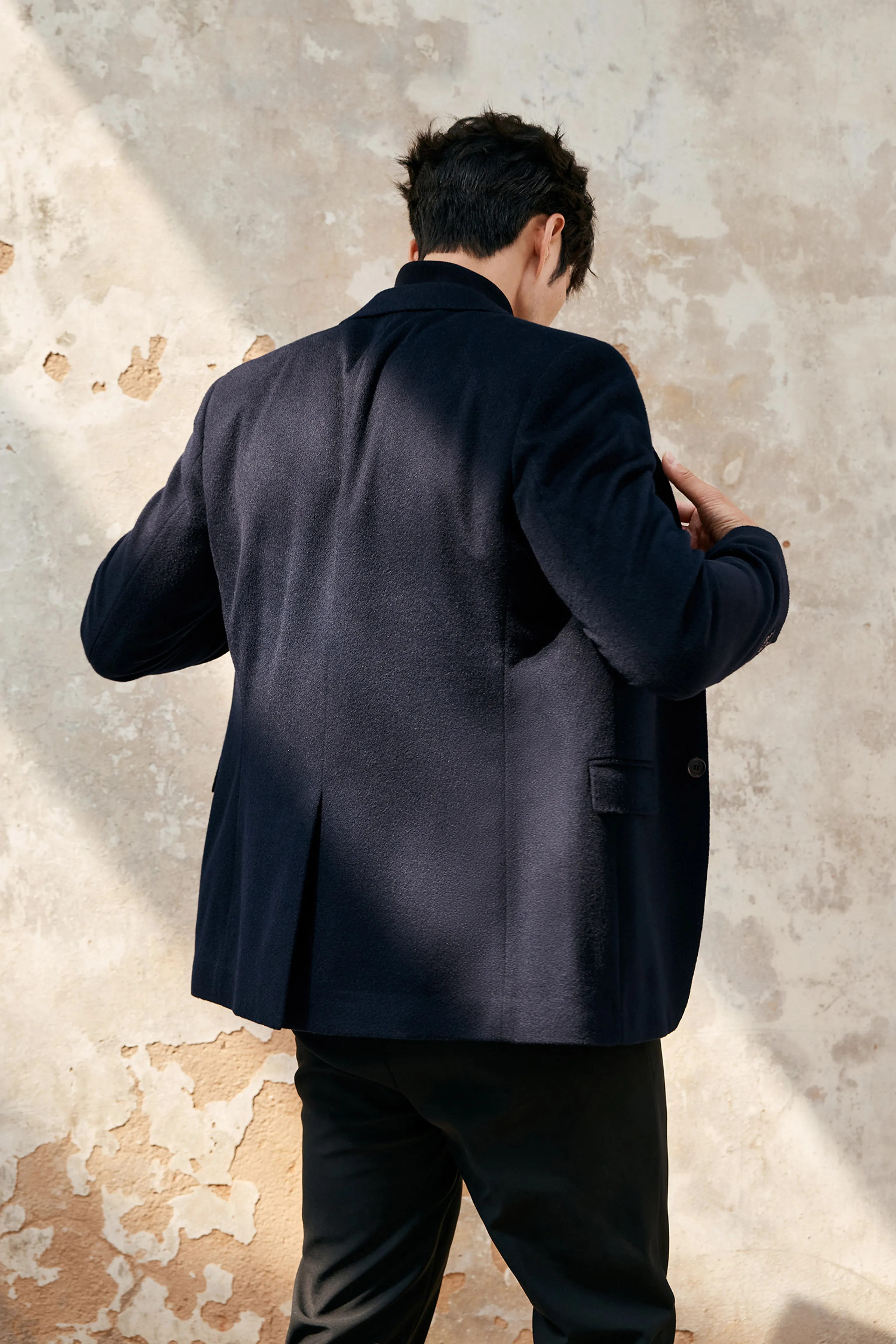 Dark Navy Cashmere Blazer - Image 3