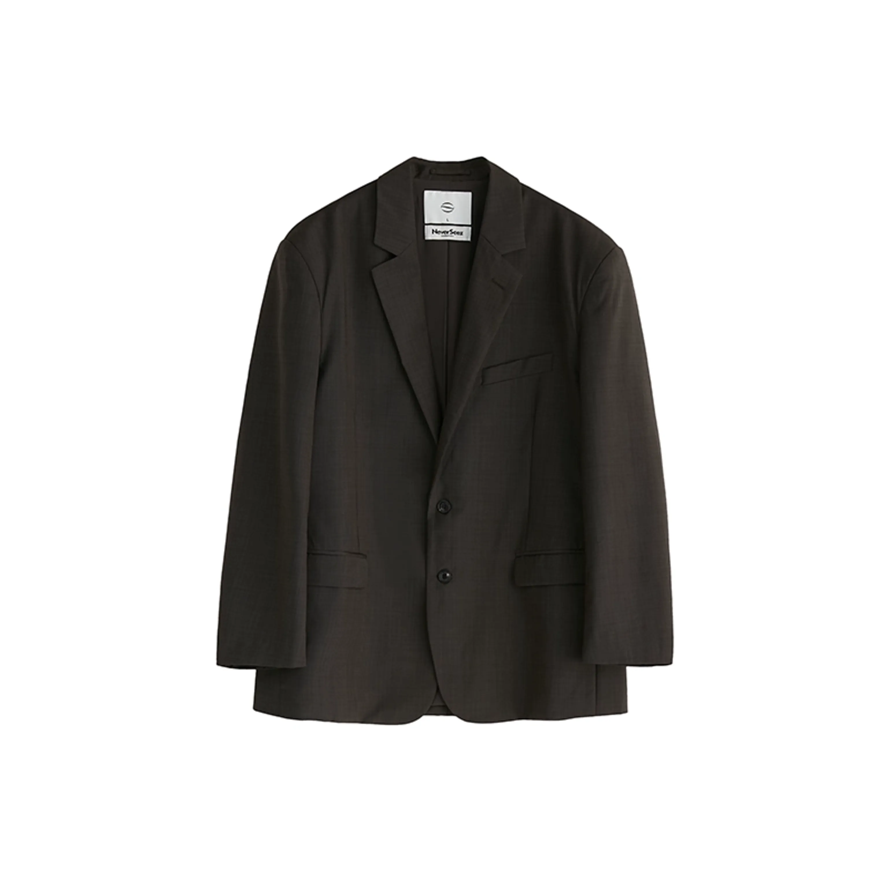 Dark Plaid Wool Blazer - Image 5