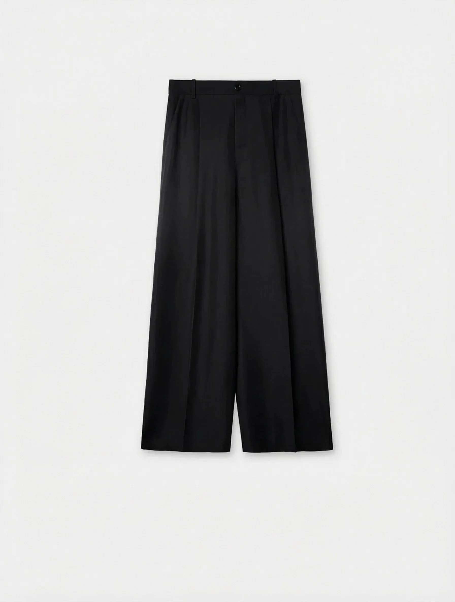 Deconstructed Slit Skirt & Linen-Blend Trousers - Image 3
