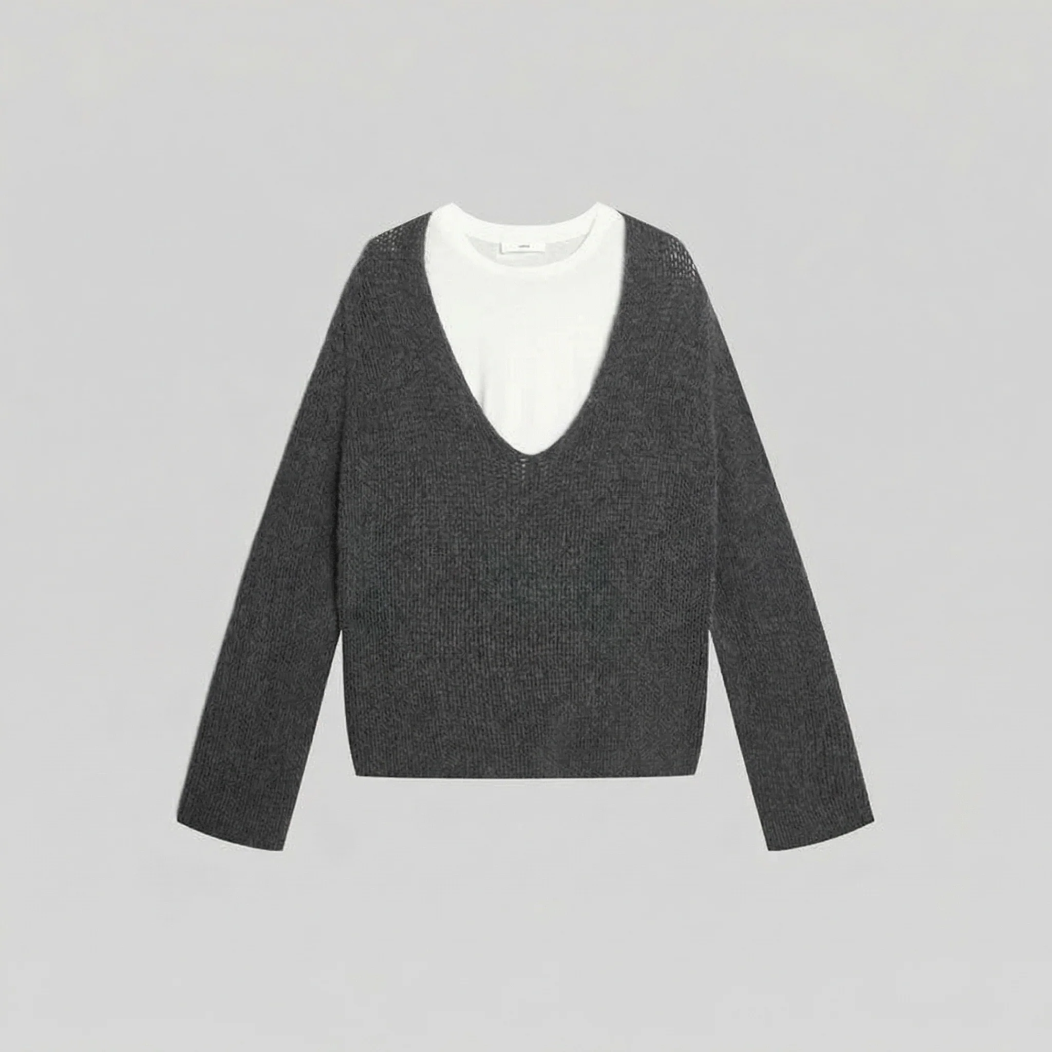 Deep V Knit Sweater - Image 6