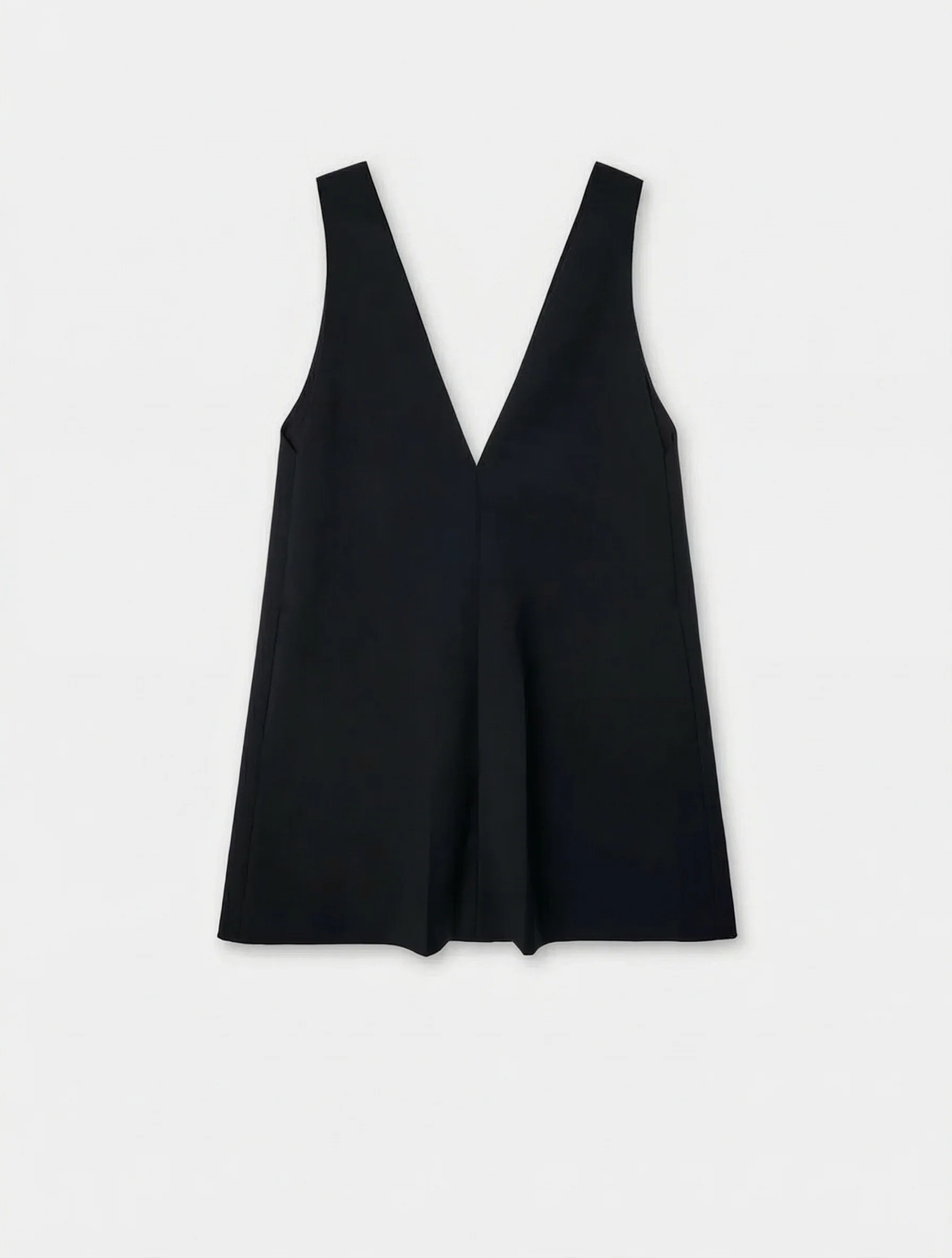 Deep V Wool-Blend Vest Dress - Image 6