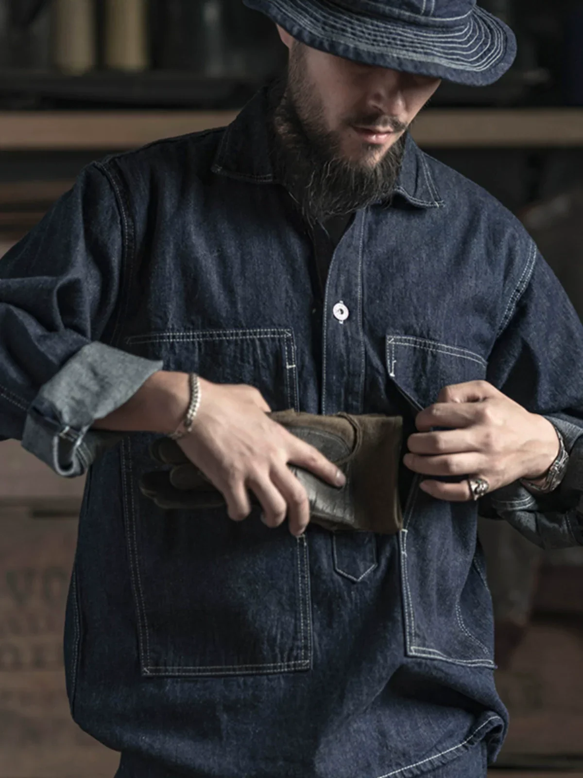 Denim Chore Jacket - Image 2