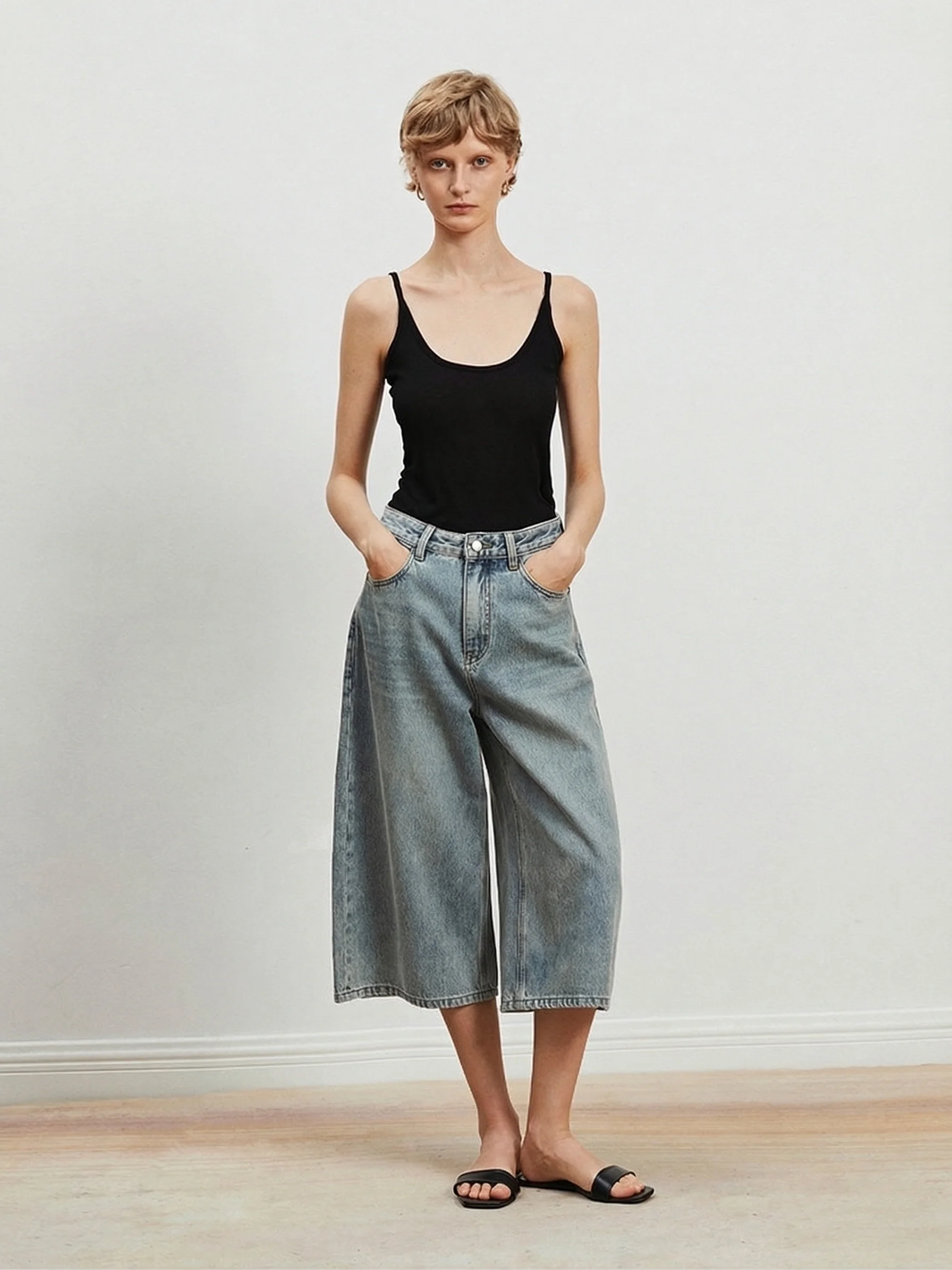 Denim Culotte Jeans - Image 2