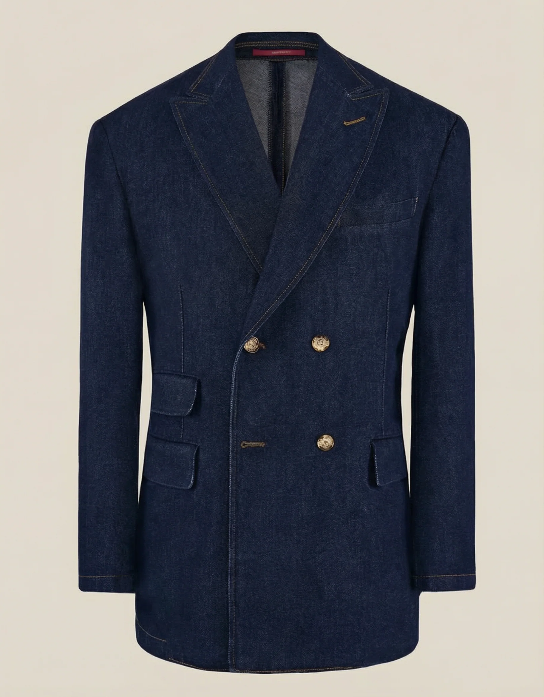 Denim Double-Breasted Blazer - Image 6