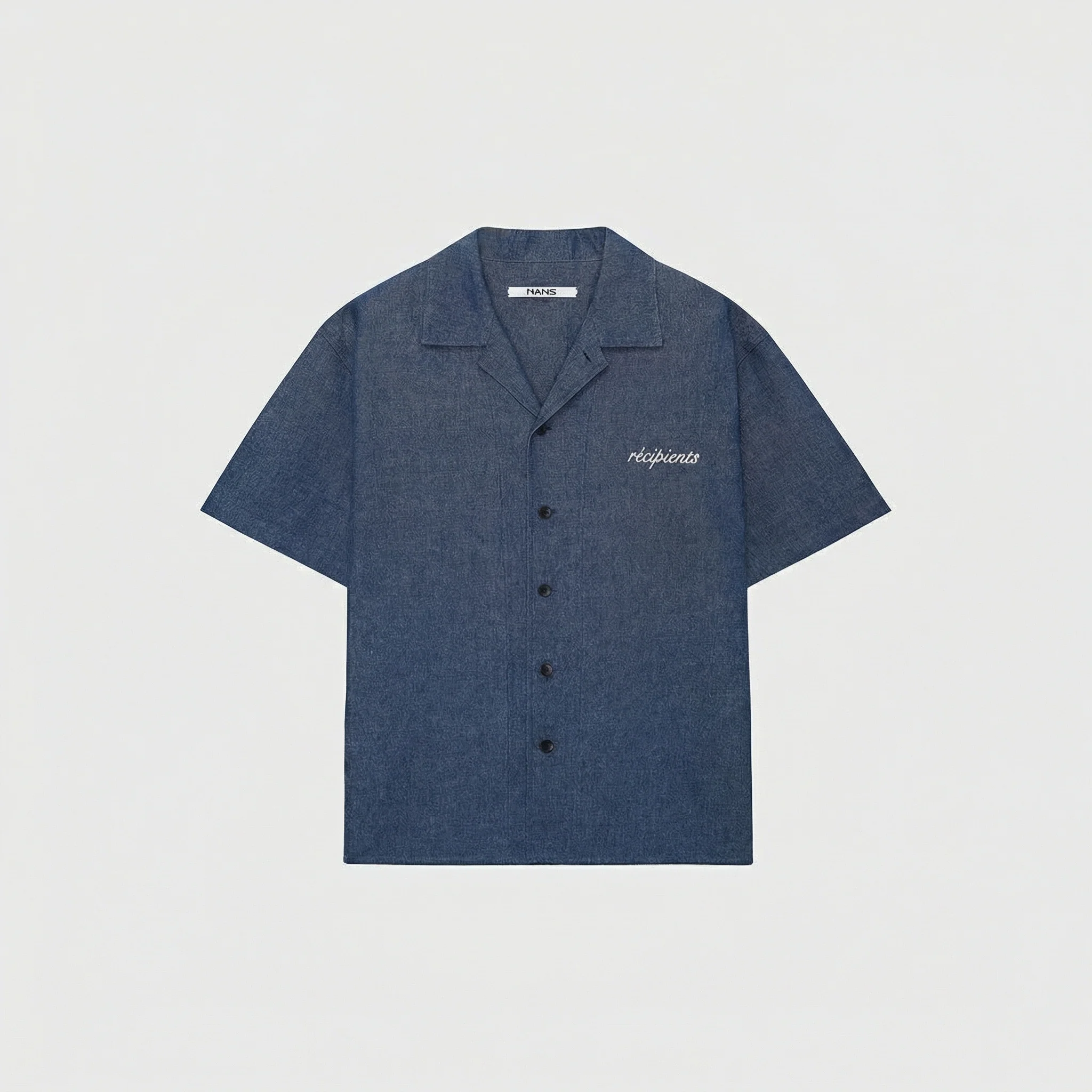 Denim-Dyed Hemp-Cotton Cuban-Collar Shirt - Image 5