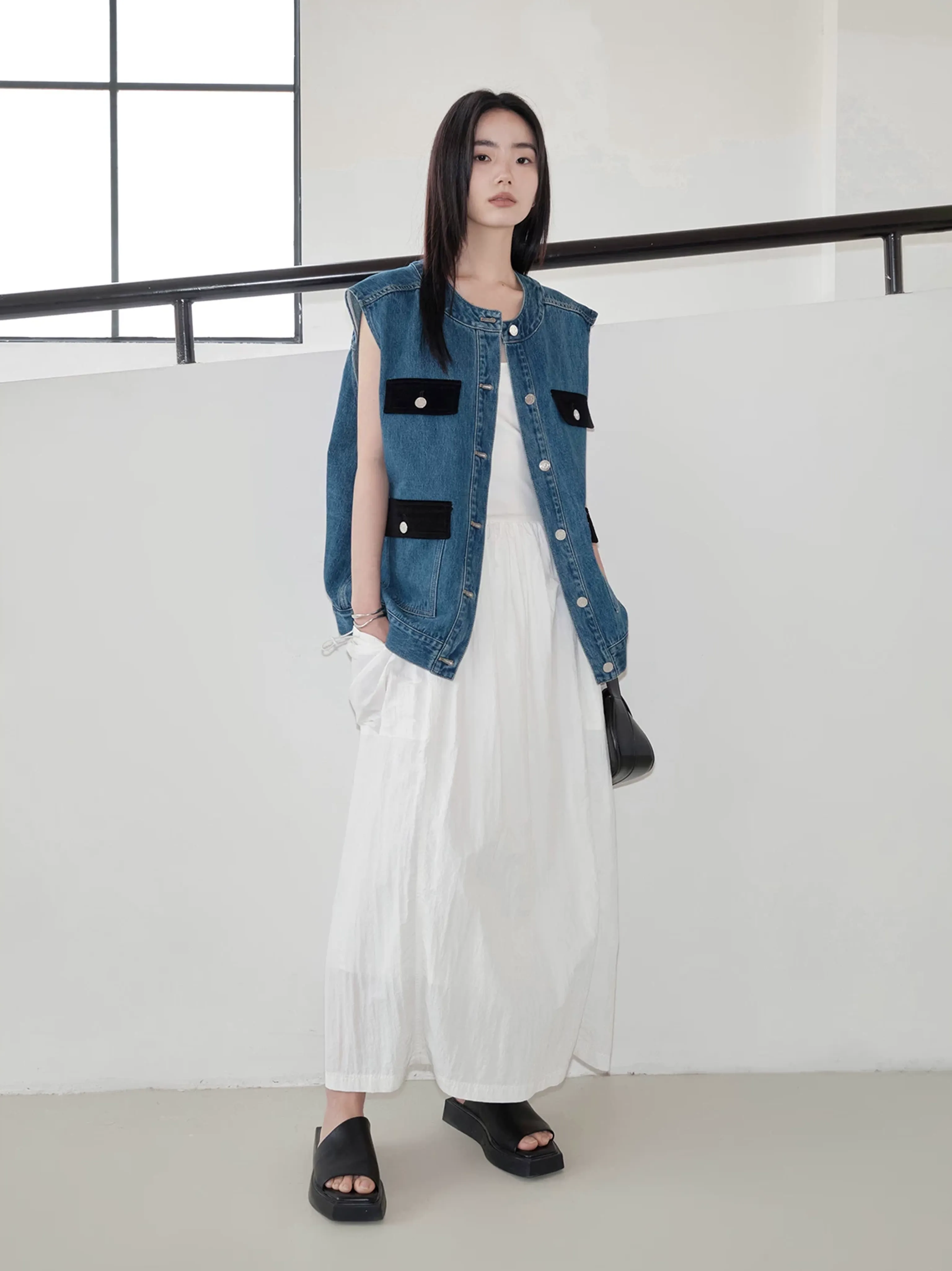 Denim Vest and Skirt Set - Image 4
