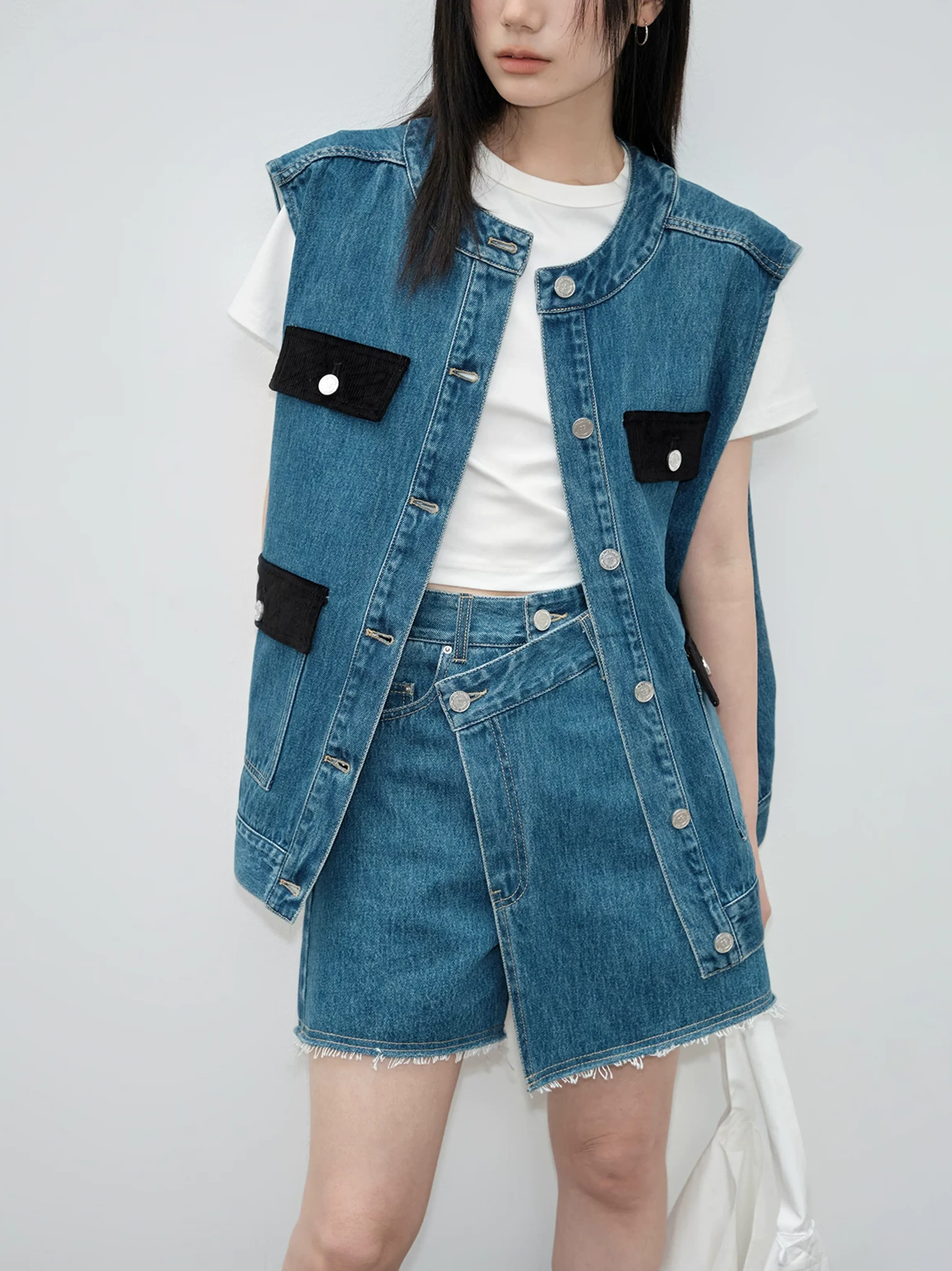 Denim Vest and Skirt Set - Image 6