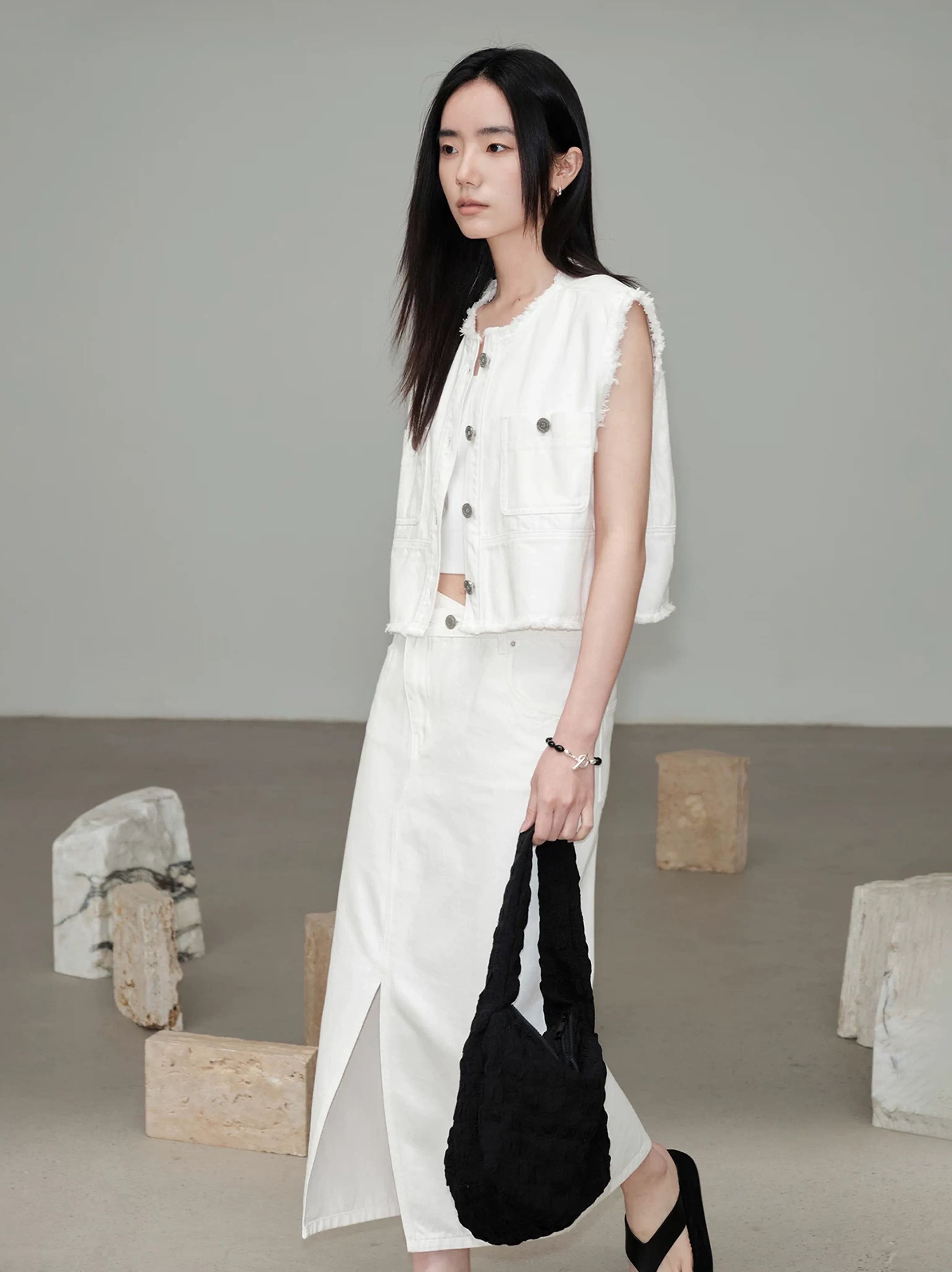 Denim Vest and Skirt Set - Image 7