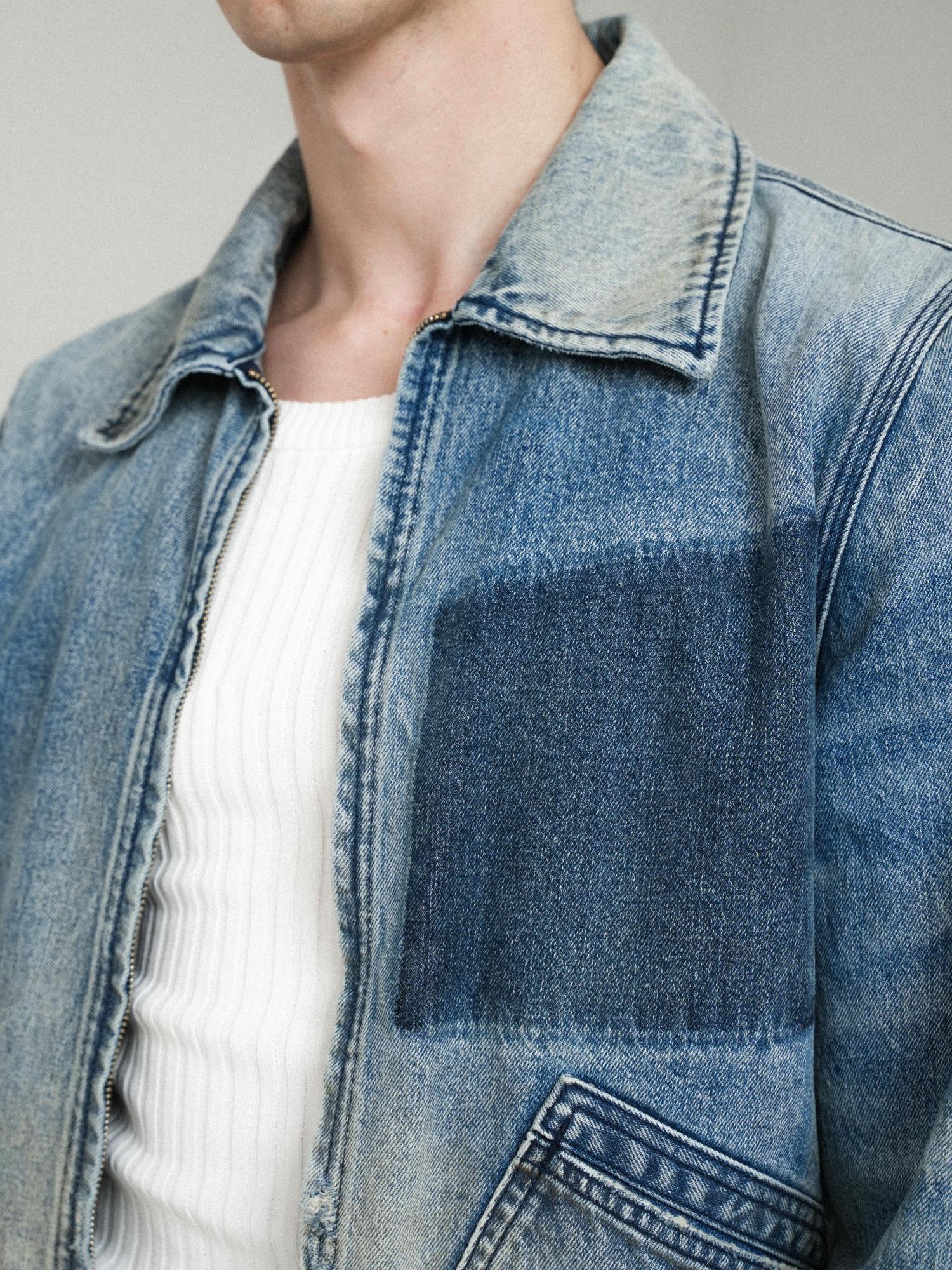 Denim Zipper Jacket - Image 4