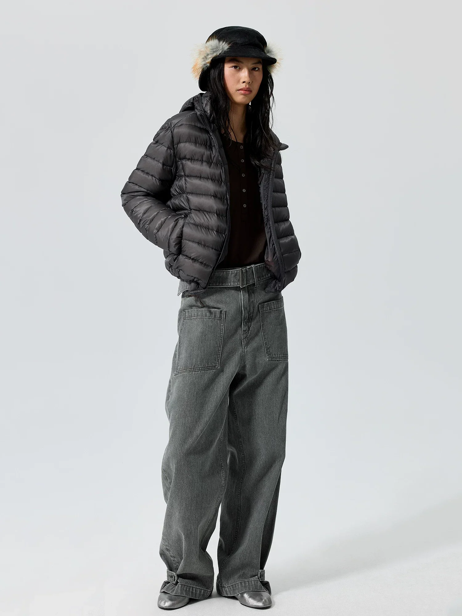 Detachable Hood Down Jacket - Image 2