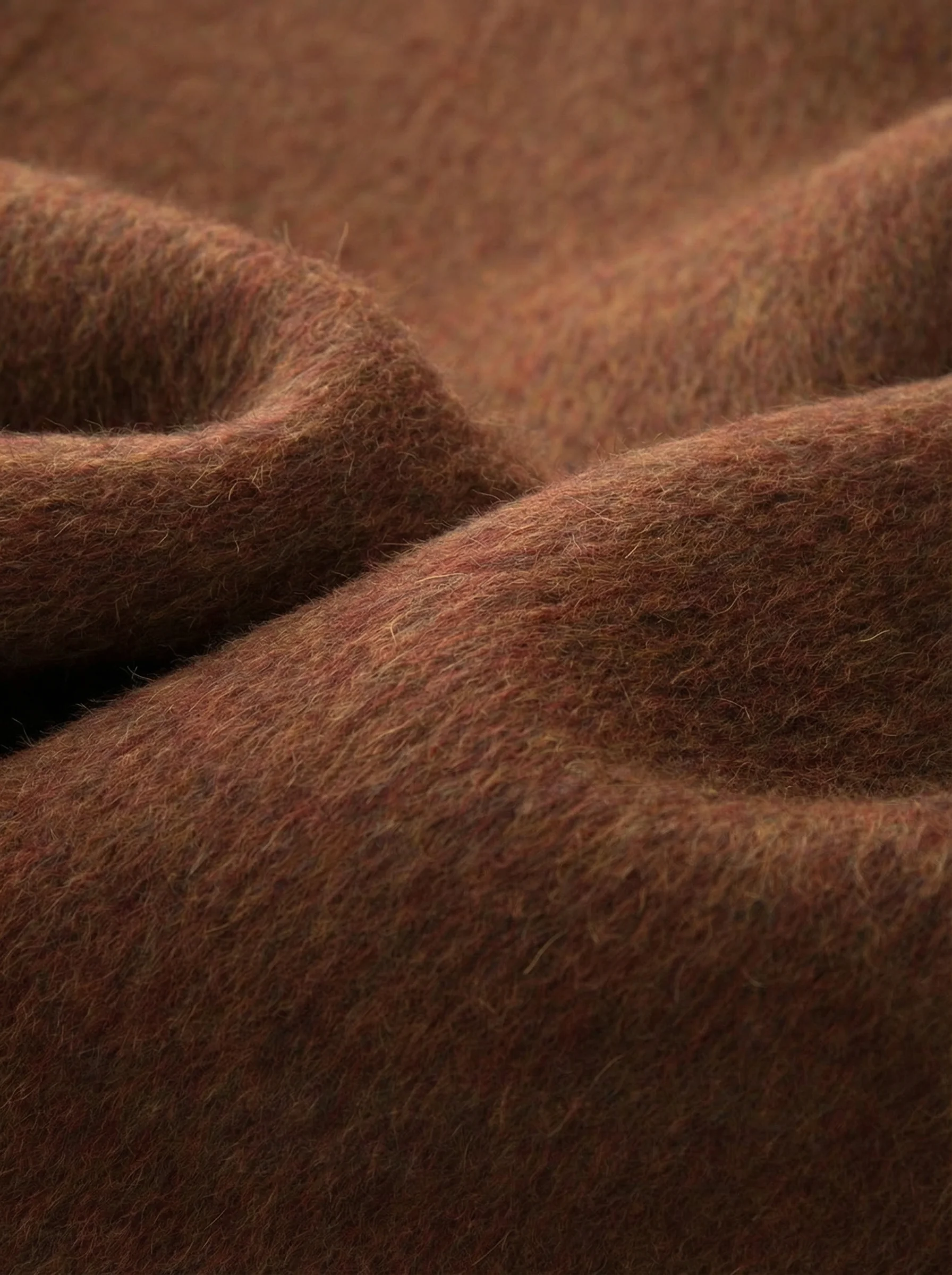 Detachable Scarf-Collar Double-Faced Wool Coat - Image 5