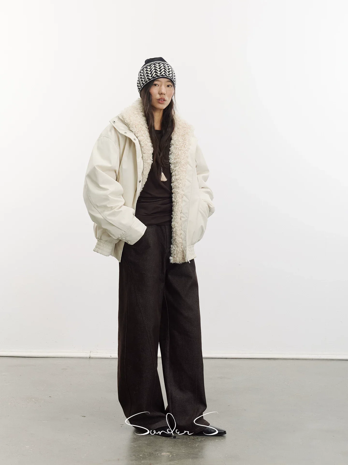 Detachable Sherpa-Collar Down Parka