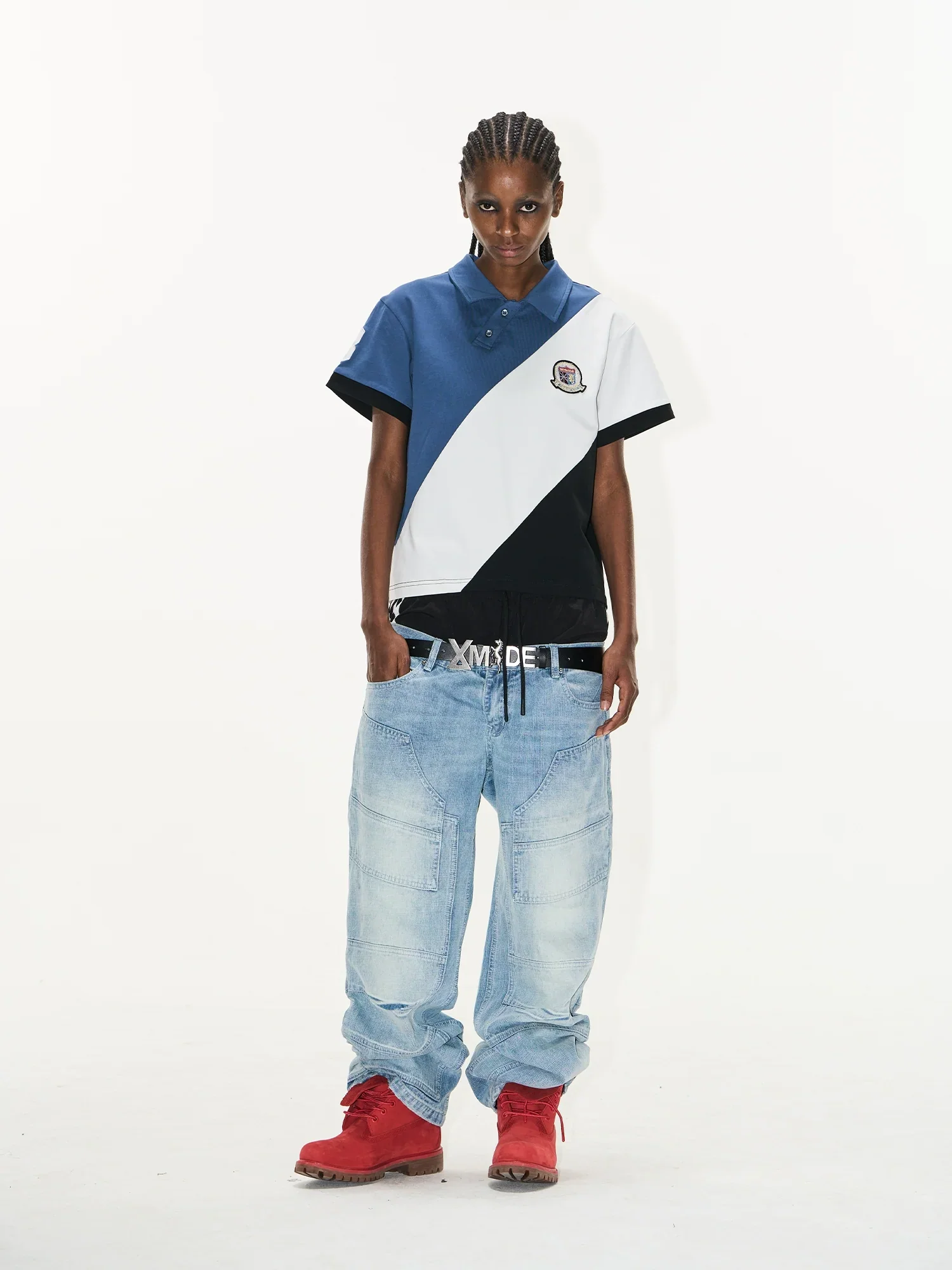 Diagonal Color-Block Polo - Image 2