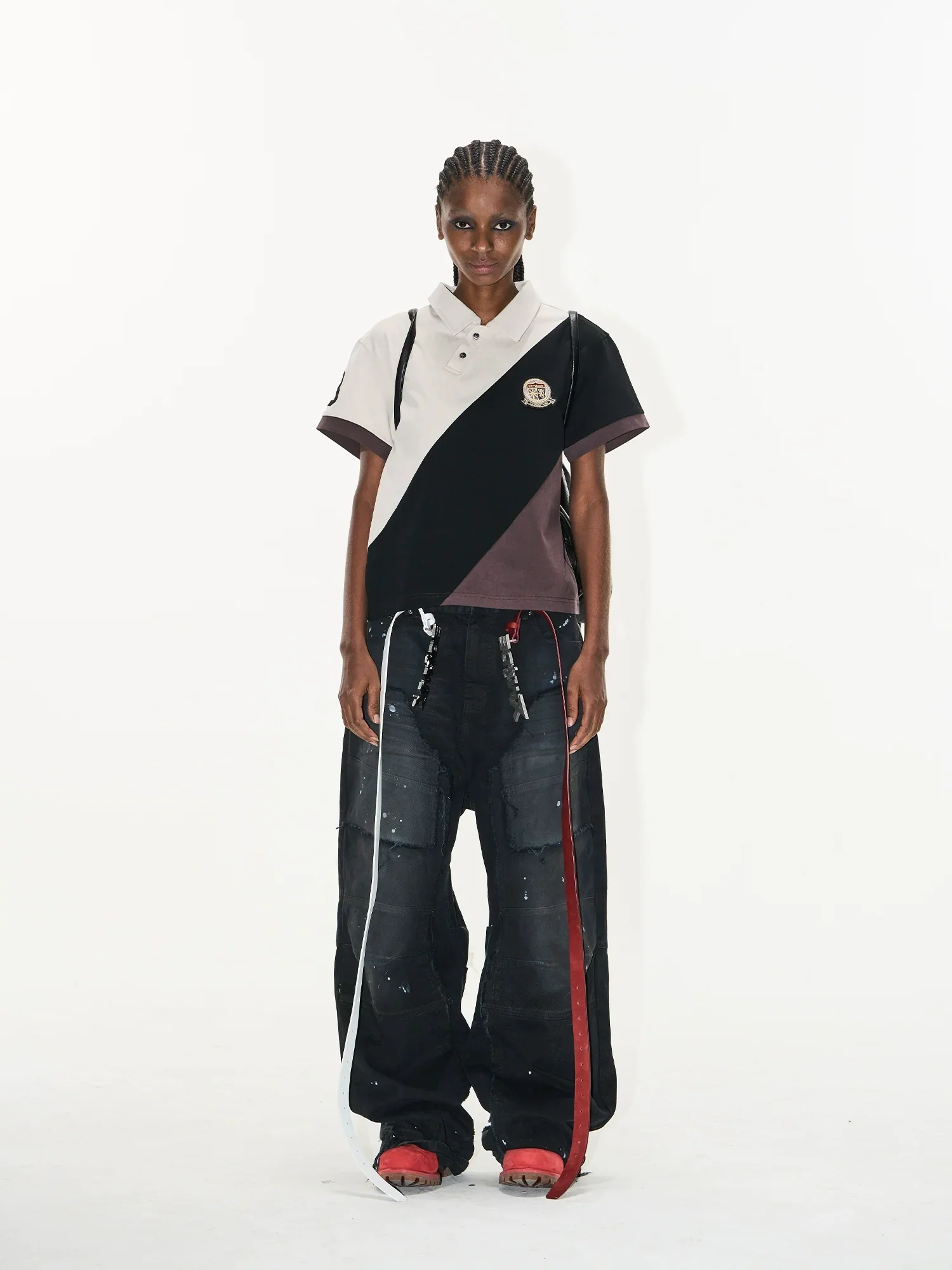 Diagonal Color-Block Polo - Image 4