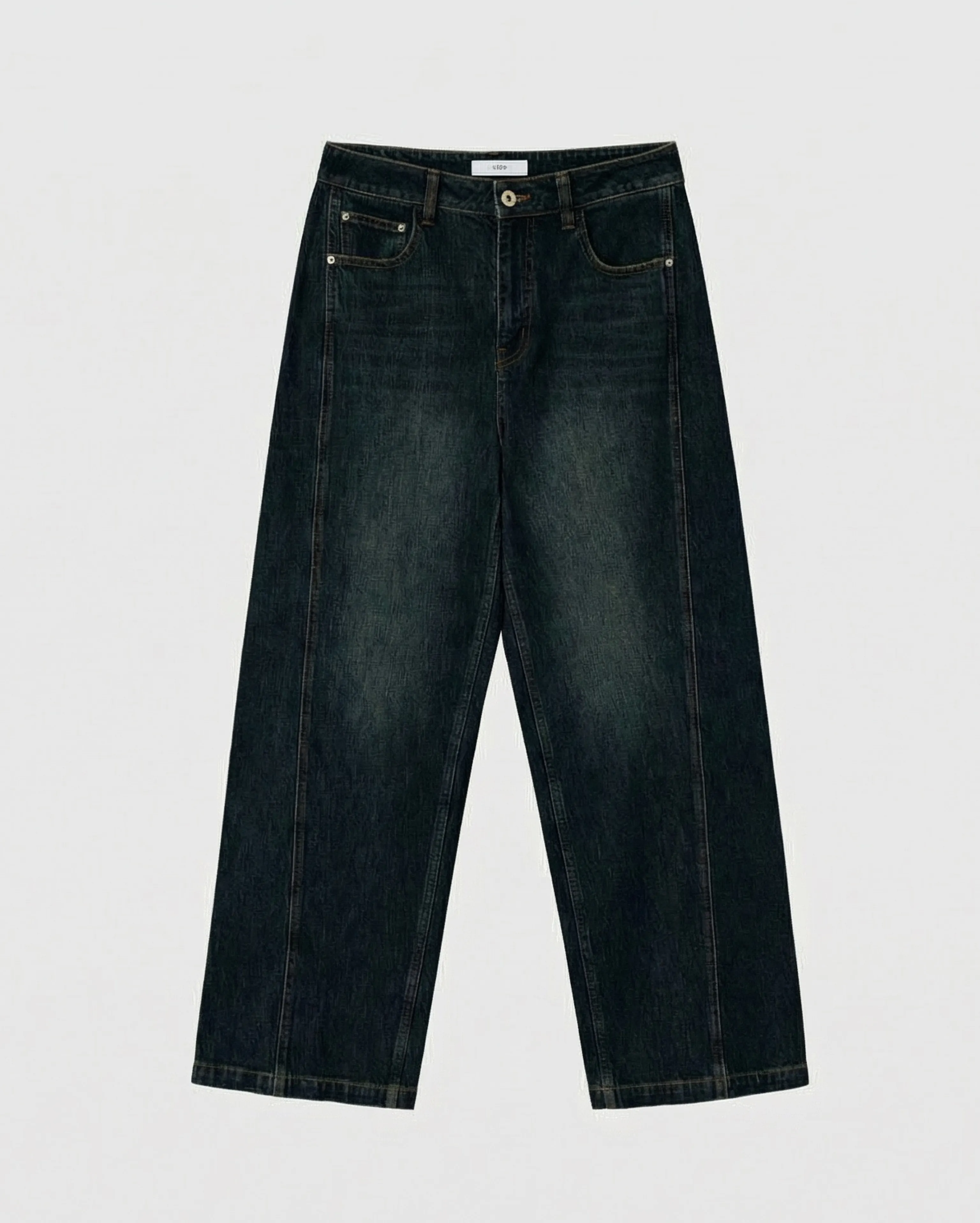 Diagonal Panel Jeans - Image 7