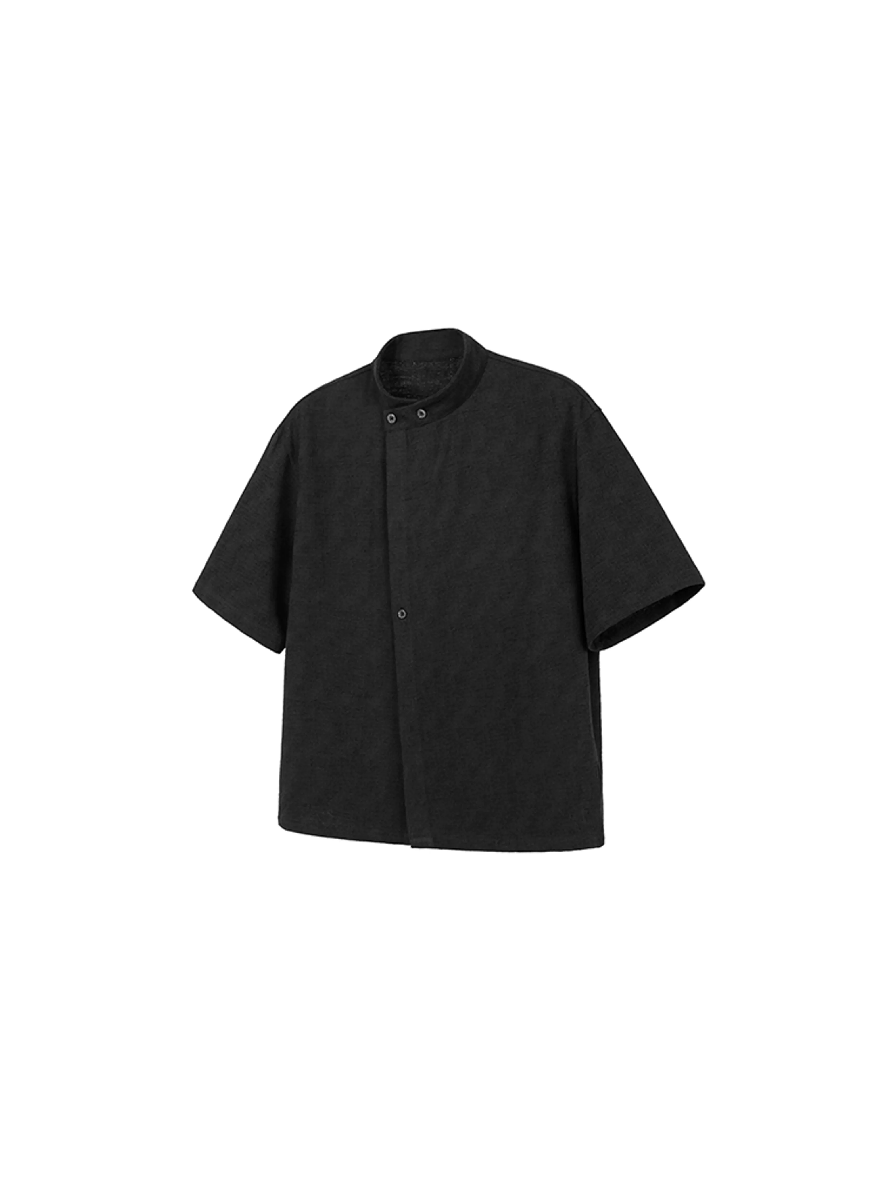 Diagonal Placket Linen-Blend Shirt - Image 6